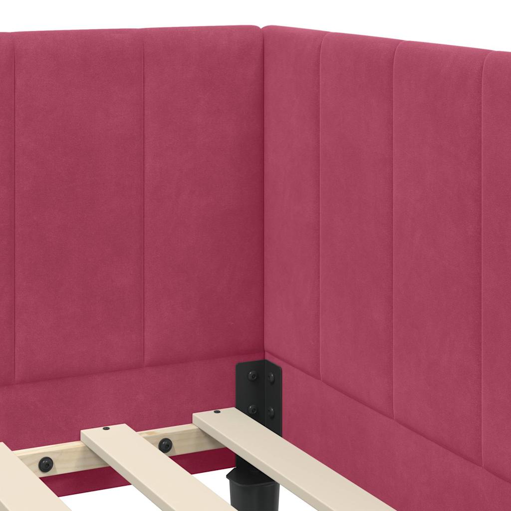 Hoekbedframe met Matras met hoofdeinde 2 pcs Groen Fluweel is nu te koop bij PeponiXL, paradijselijk wonen!