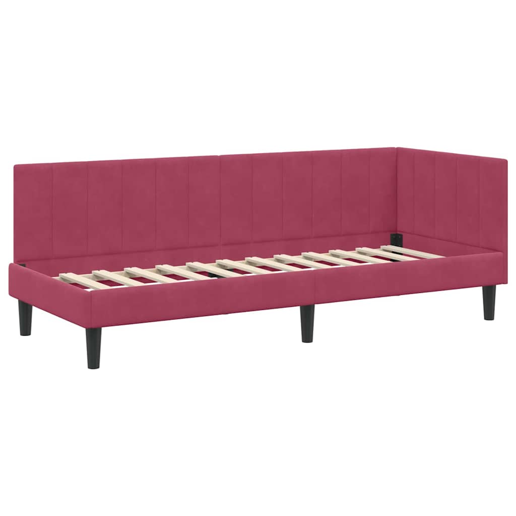 Hoekbedframe met Matras met hoofdeinde 2 pcs Groen Fluweel is nu te koop bij PeponiXL, paradijselijk wonen!