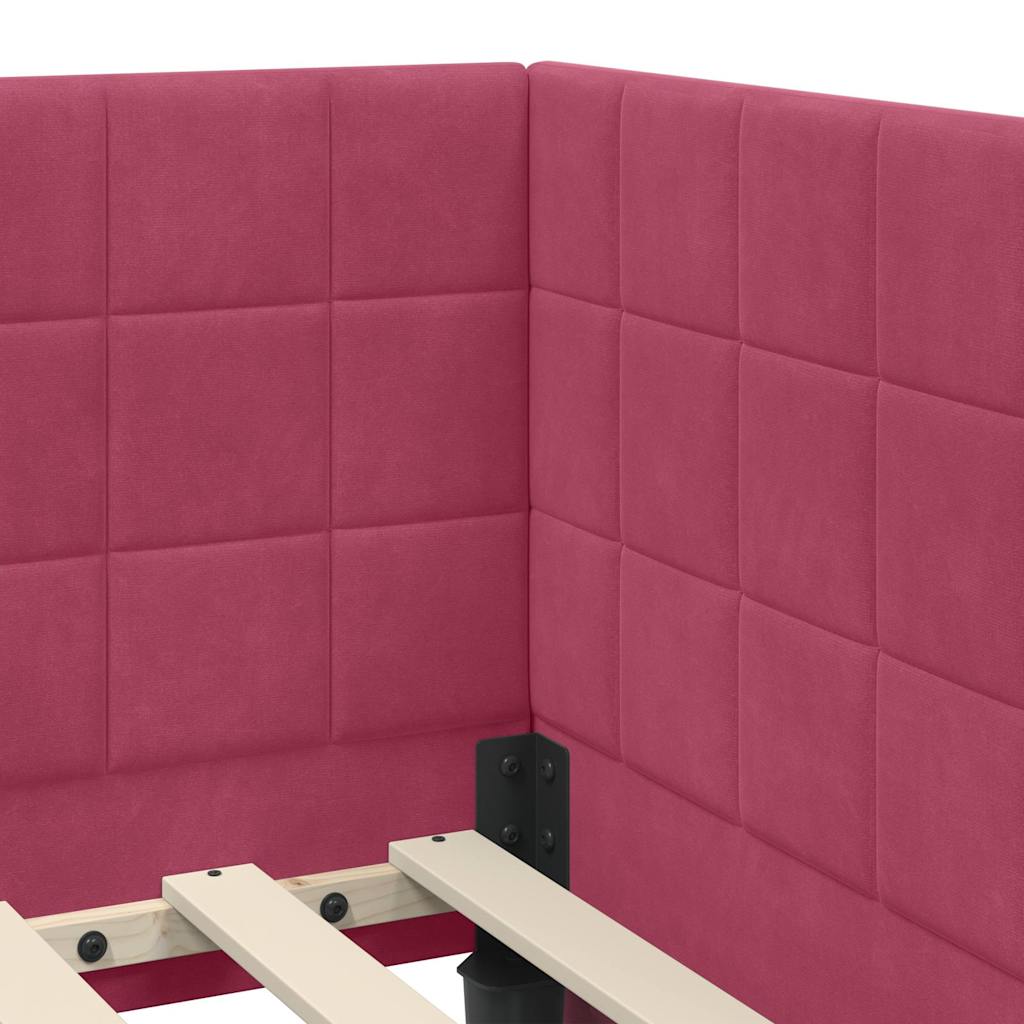 Hoekbedframe met Matras met hoofdeinde 2 pcs Groen Fluweel is nu te koop bij PeponiXL, paradijselijk wonen!