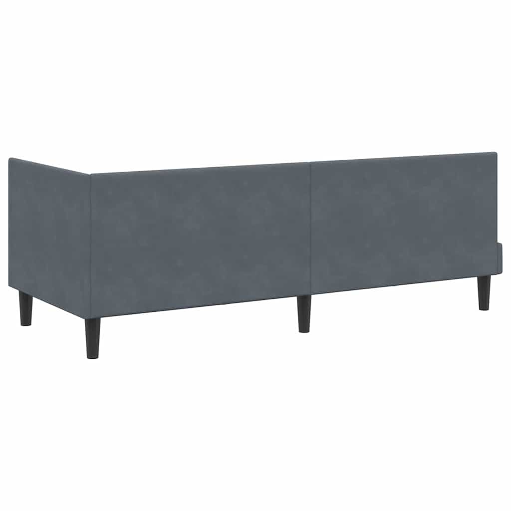 Hoekbedframe met Matras met hoofdeinde 2 pcs Grijs Fluweel is nu te koop bij PeponiXL, paradijselijk wonen!