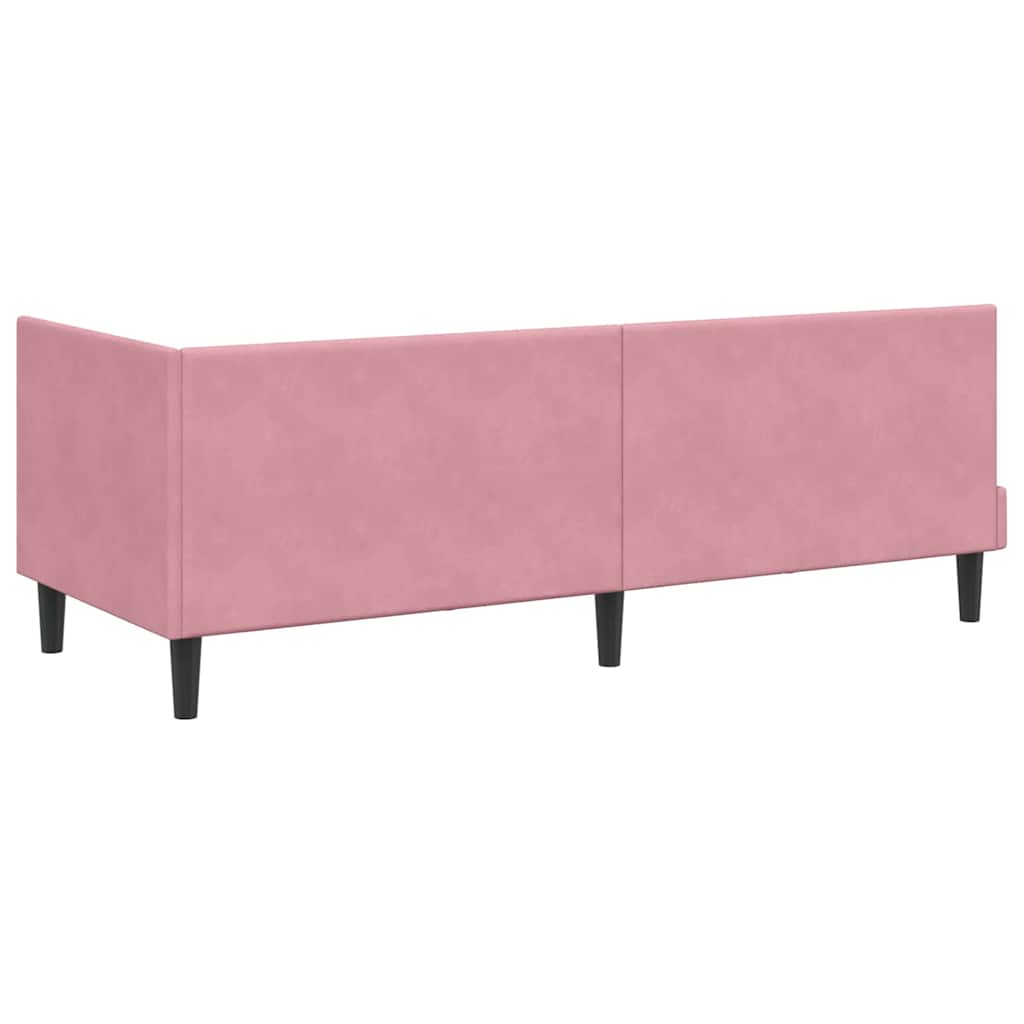 Hoekbedframe met Matras met hoofdeinde 2 pcs Grijs Fluweel is nu te koop bij PeponiXL, paradijselijk wonen!