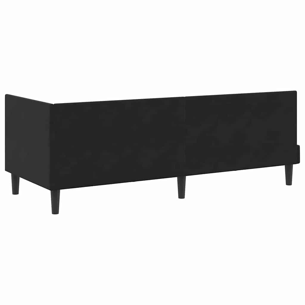 Hoekbedframe met Matras met hoofdeinde 2 pcs Zwart Fluweel is nu te koop bij PeponiXL, paradijselijk wonen!