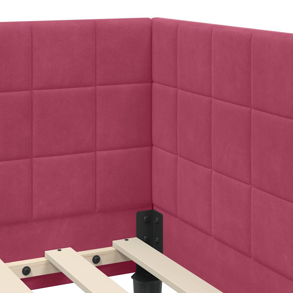 Hoekbedframe met Matras met hoofdeinde 2 pcs Groen Fluweel is nu te koop bij PeponiXL, paradijselijk wonen!