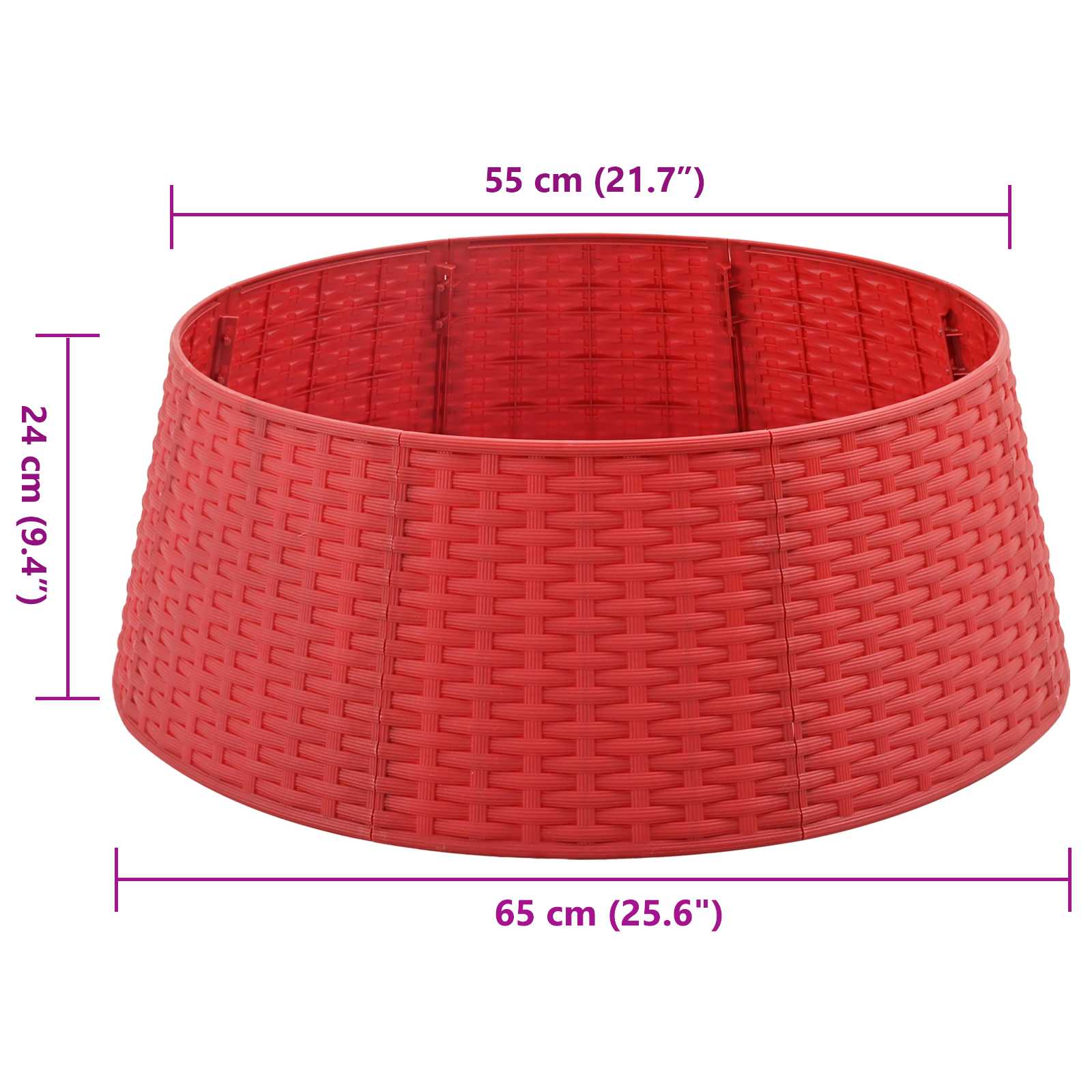 Kerstboomrok Rood Ø 65 x 24 cm Kunststof is nu te koop bij PeponiXL, paradijselijk wonen!