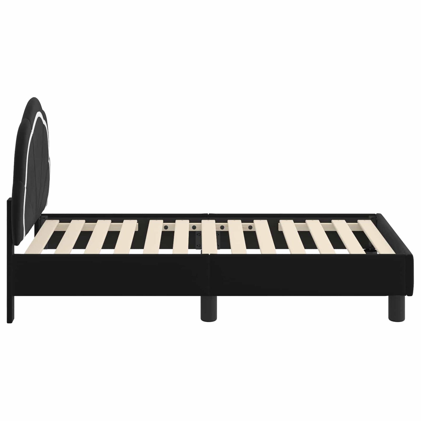 Peuterbedframe met hoofdbord Zwart 70 x 140 cm Fluweel is nu te koop bij PeponiXL, paradijselijk wonen!