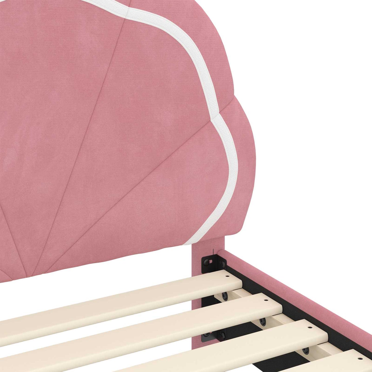 Peuterbedframe met hoofdbord Roze 70 x 140 cm Fluweel is nu te koop bij PeponiXL, paradijselijk wonen!