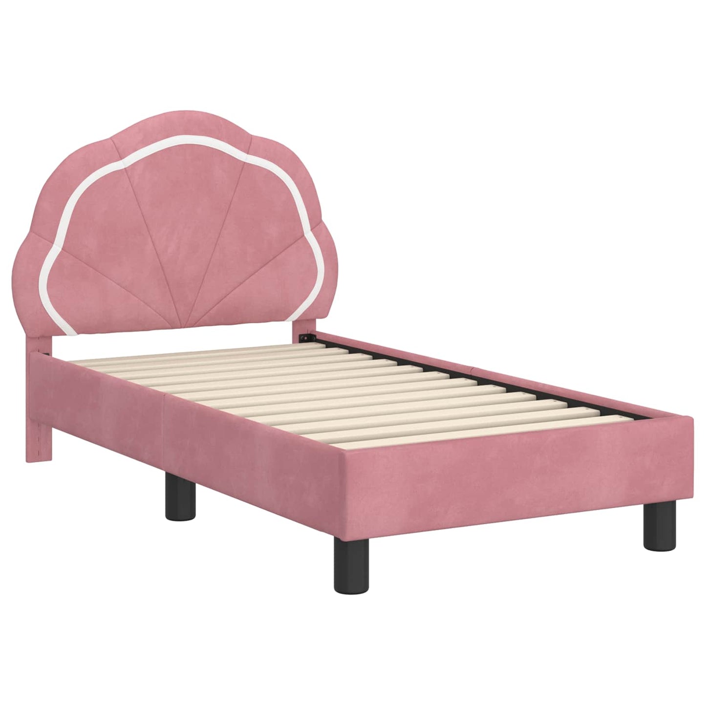 Peuterbedframe met hoofdbord Roze 70 x 140 cm Fluweel is nu te koop bij PeponiXL, paradijselijk wonen!
