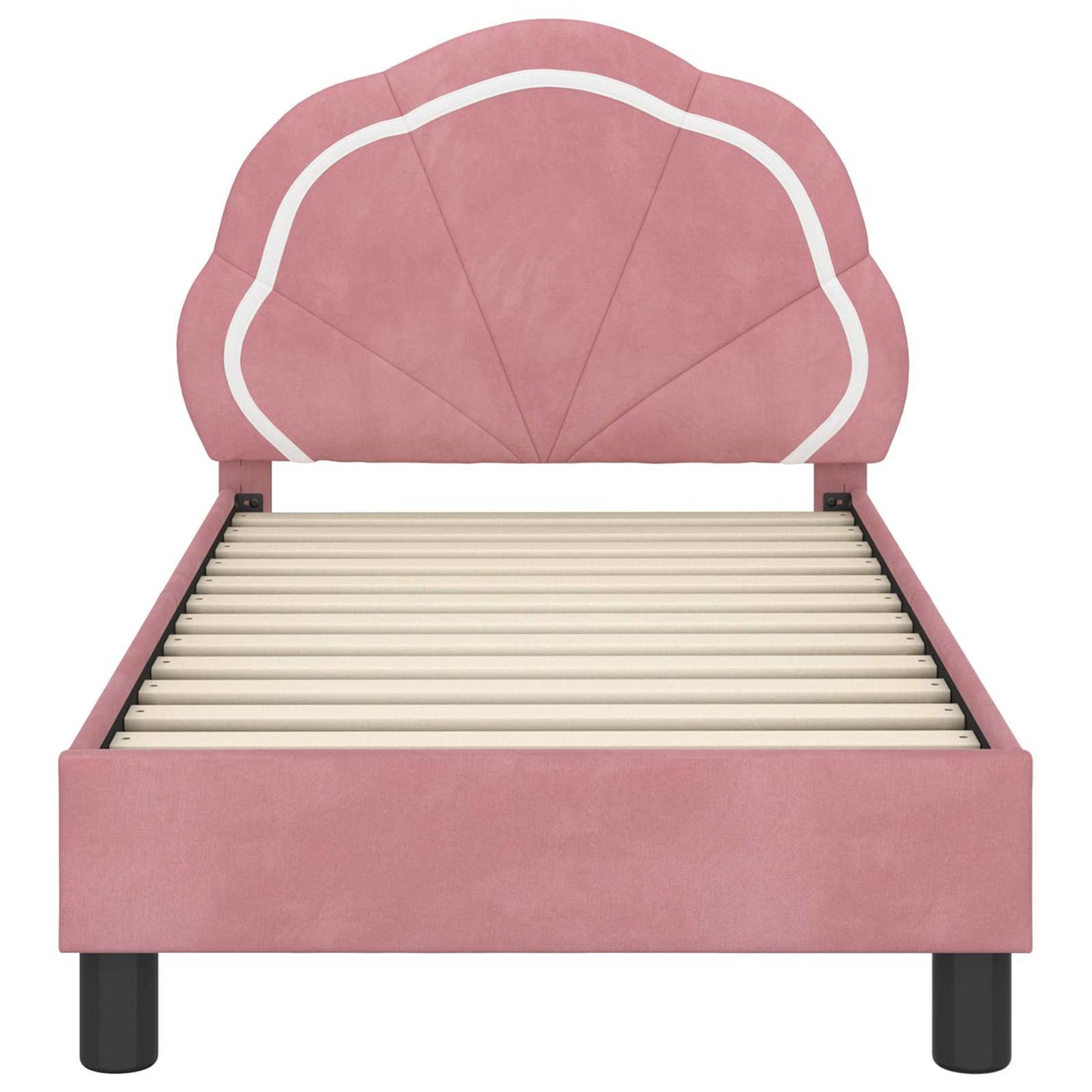 Peuterbedframe met hoofdbord Roze 70 x 140 cm Fluweel is nu te koop bij PeponiXL, paradijselijk wonen!