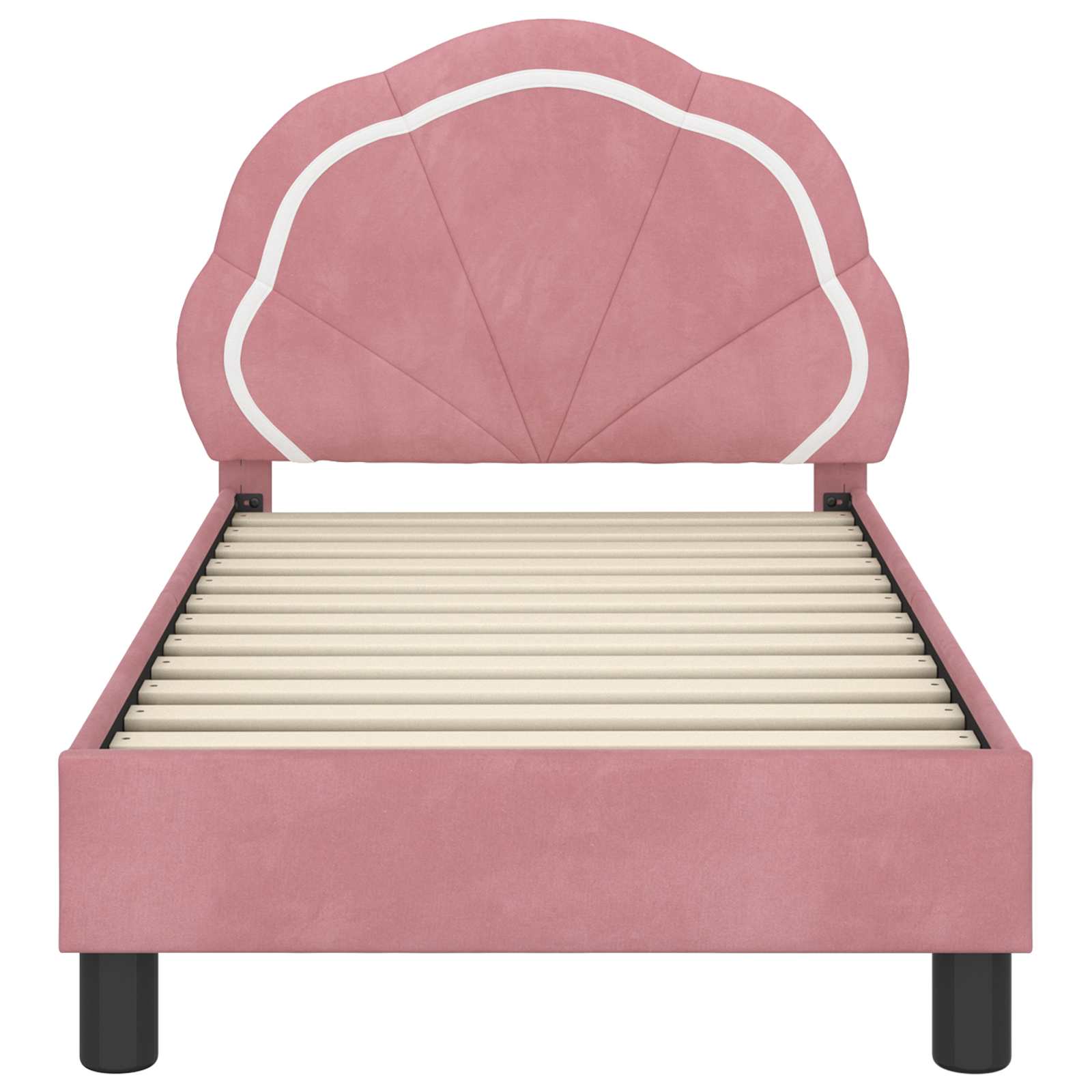 Peuterbedframe met hoofdbord Roze 70 x 140 cm Fluweel is nu te koop bij PeponiXL, paradijselijk wonen!