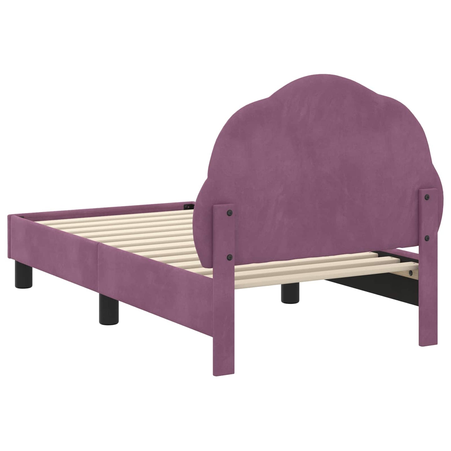 Peuterbedframe met hoofdbord Paars 70 x 140 cm Fluweel is nu te koop bij PeponiXL, paradijselijk wonen!