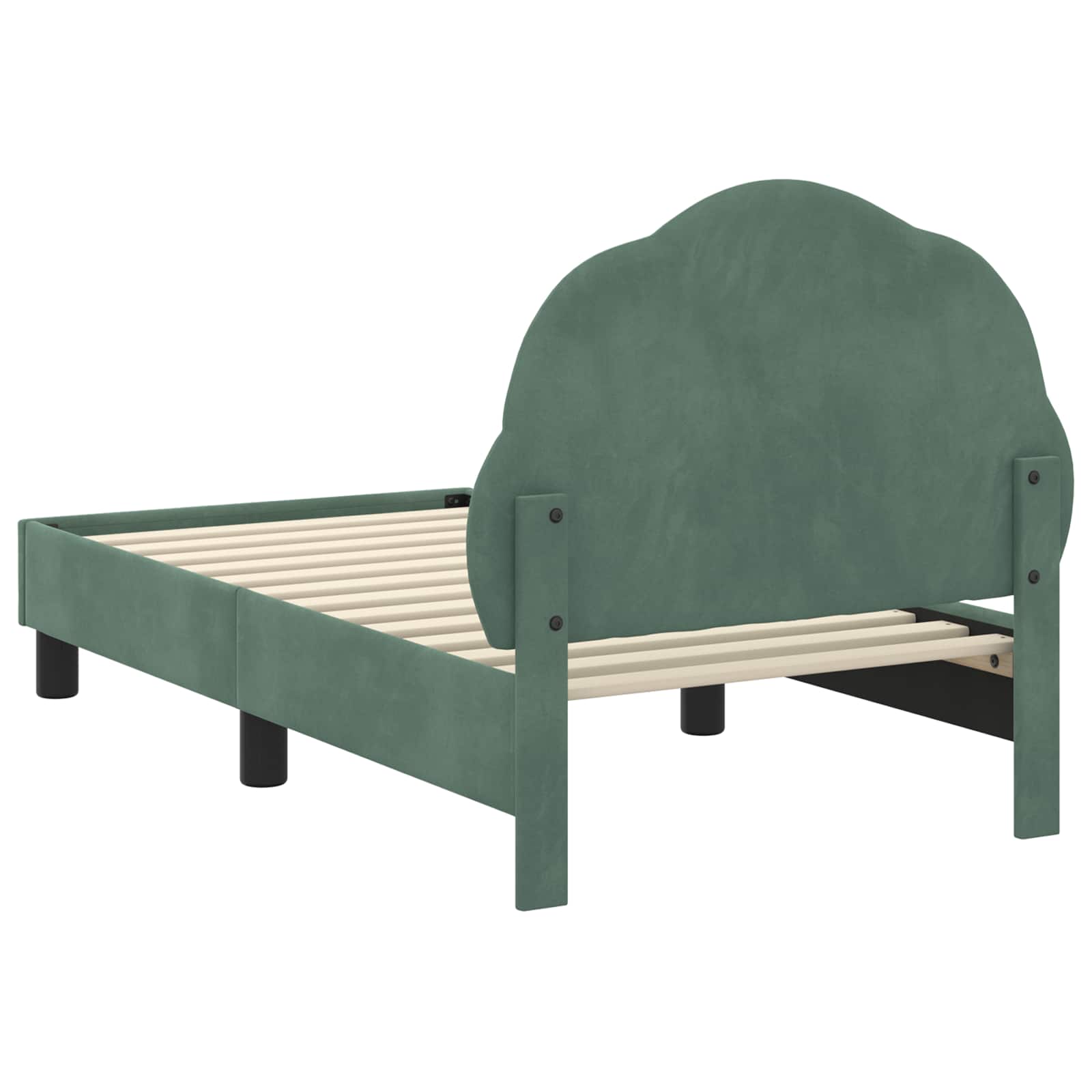 Peuterbedframe met hoofdbord Zeegroen 70 x 140 cm Fluweel is nu te koop bij PeponiXL, paradijselijk wonen!