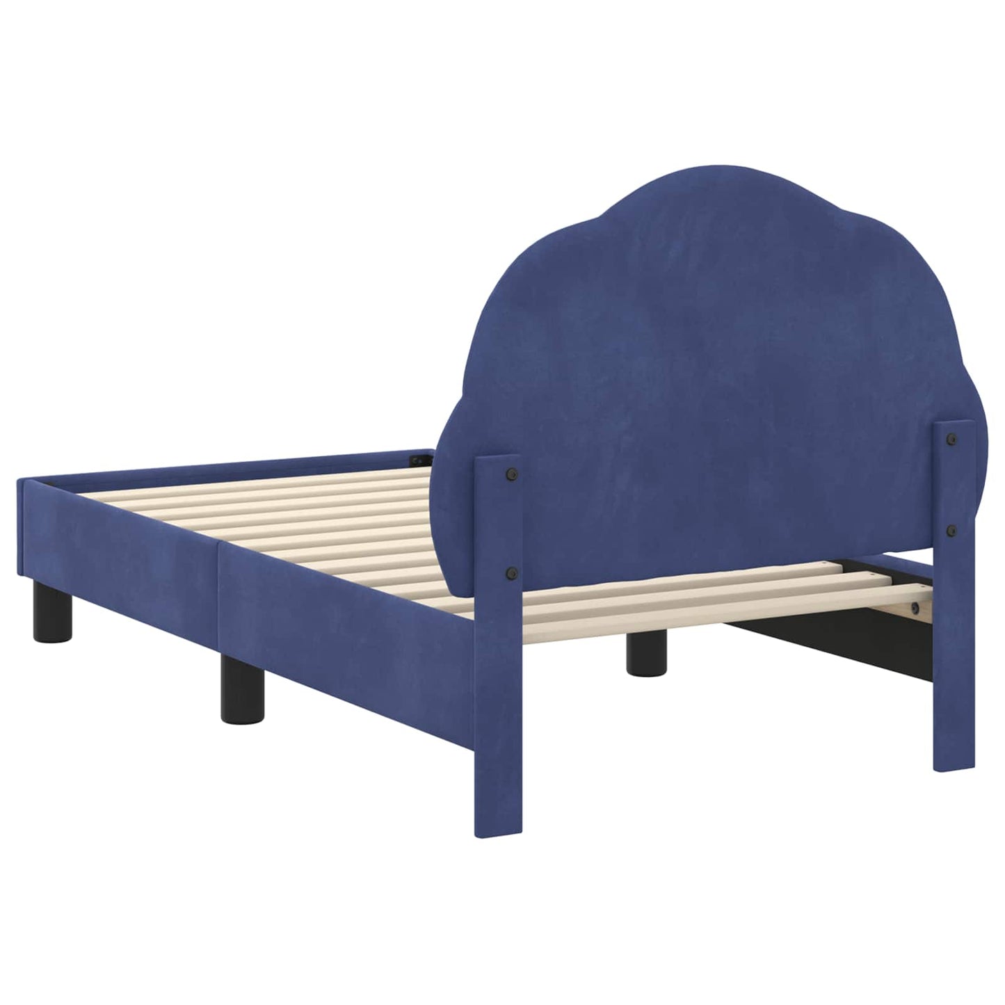 Peuterbedframe met hoofdbord Politieblauw 70 x 140 cm Fluweel is nu te koop bij PeponiXL, paradijselijk wonen!