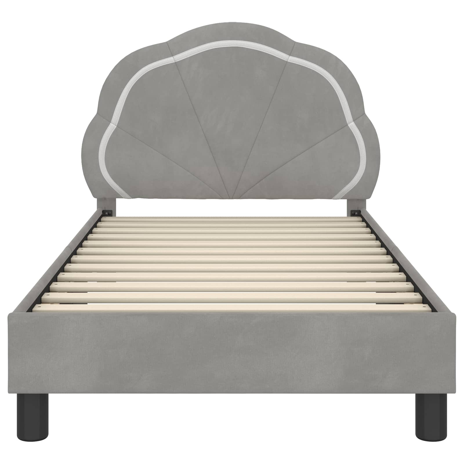 Bedframe voor kinderen met hoofdbord Lichtgrijs 80 x 160 cm is nu te koop bij PeponiXL, paradijselijk wonen!