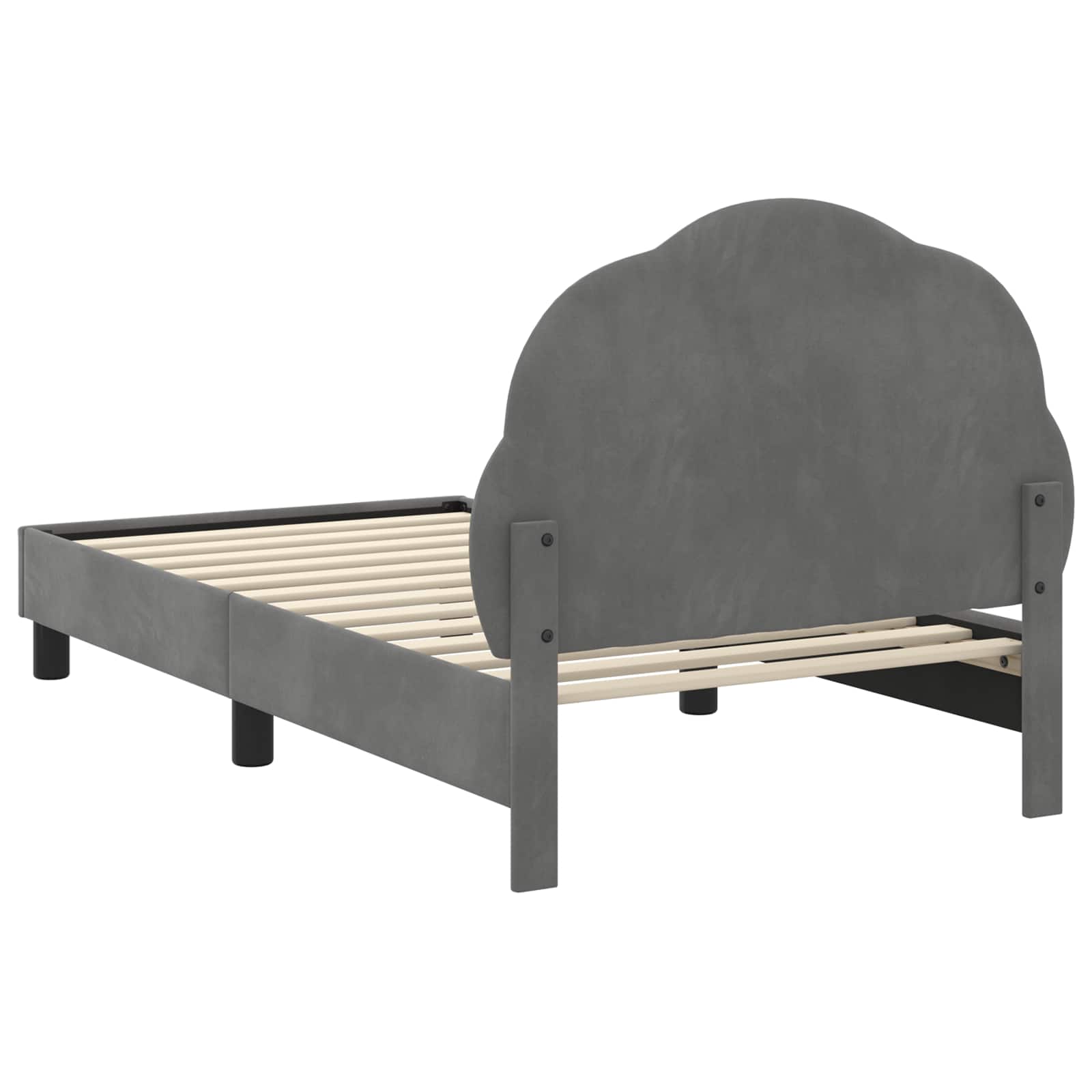 Bedframe voor kinderen met hoofdbord Donkergrijs 80 x 160 cm is nu te koop bij PeponiXL, paradijselijk wonen!
