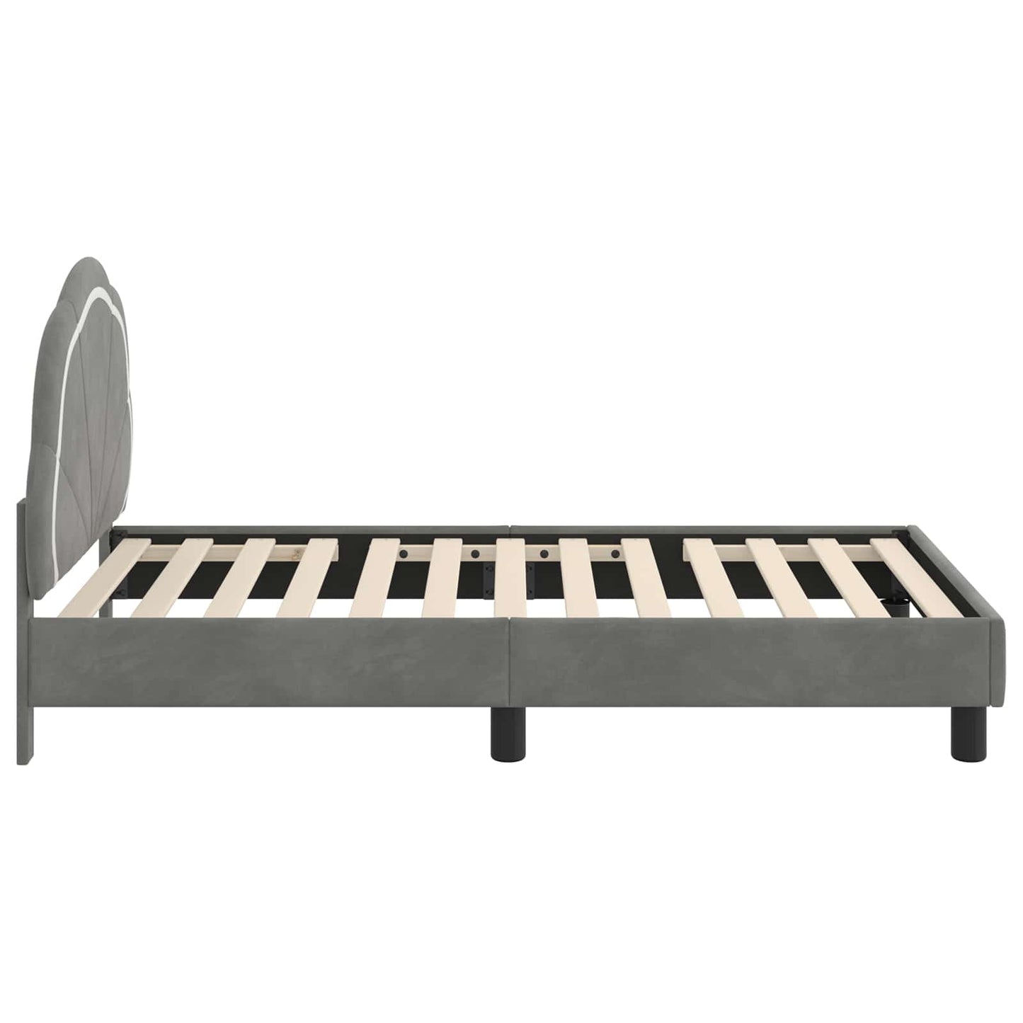 Bedframe voor kinderen met hoofdbord Donkergrijs 80 x 160 cm is nu te koop bij PeponiXL, paradijselijk wonen!