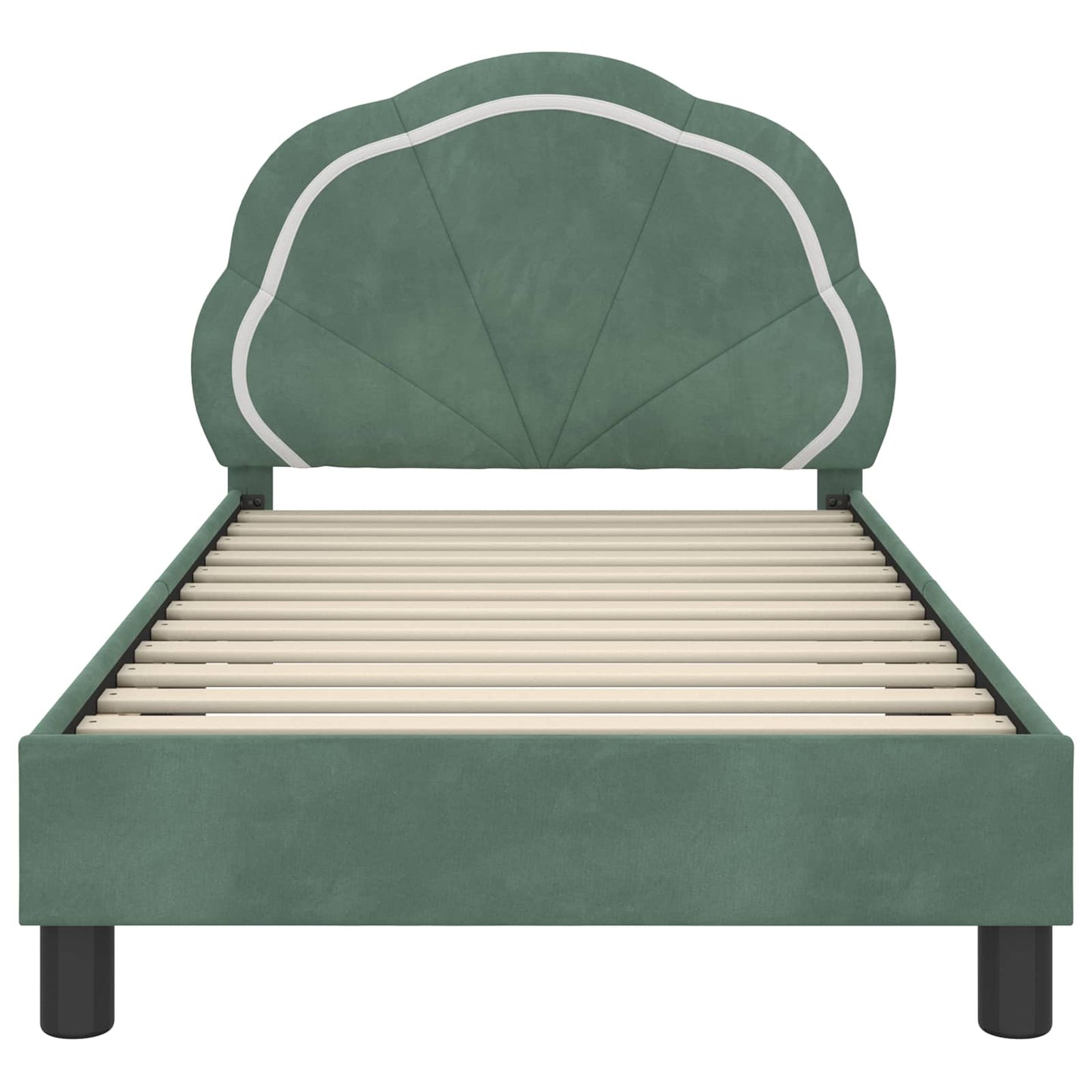 Bedframe voor kinderen met hoofdbord Zeegroen 80 x 160 cm is nu te koop bij PeponiXL, paradijselijk wonen!