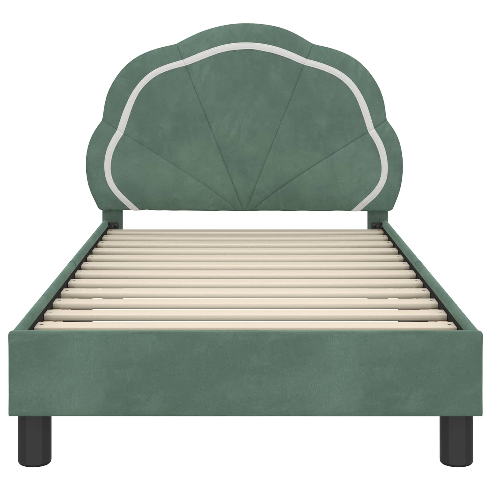 Bedframe voor kinderen met hoofdbord Zeegroen 80 x 160 cm is nu te koop bij PeponiXL, paradijselijk wonen!
