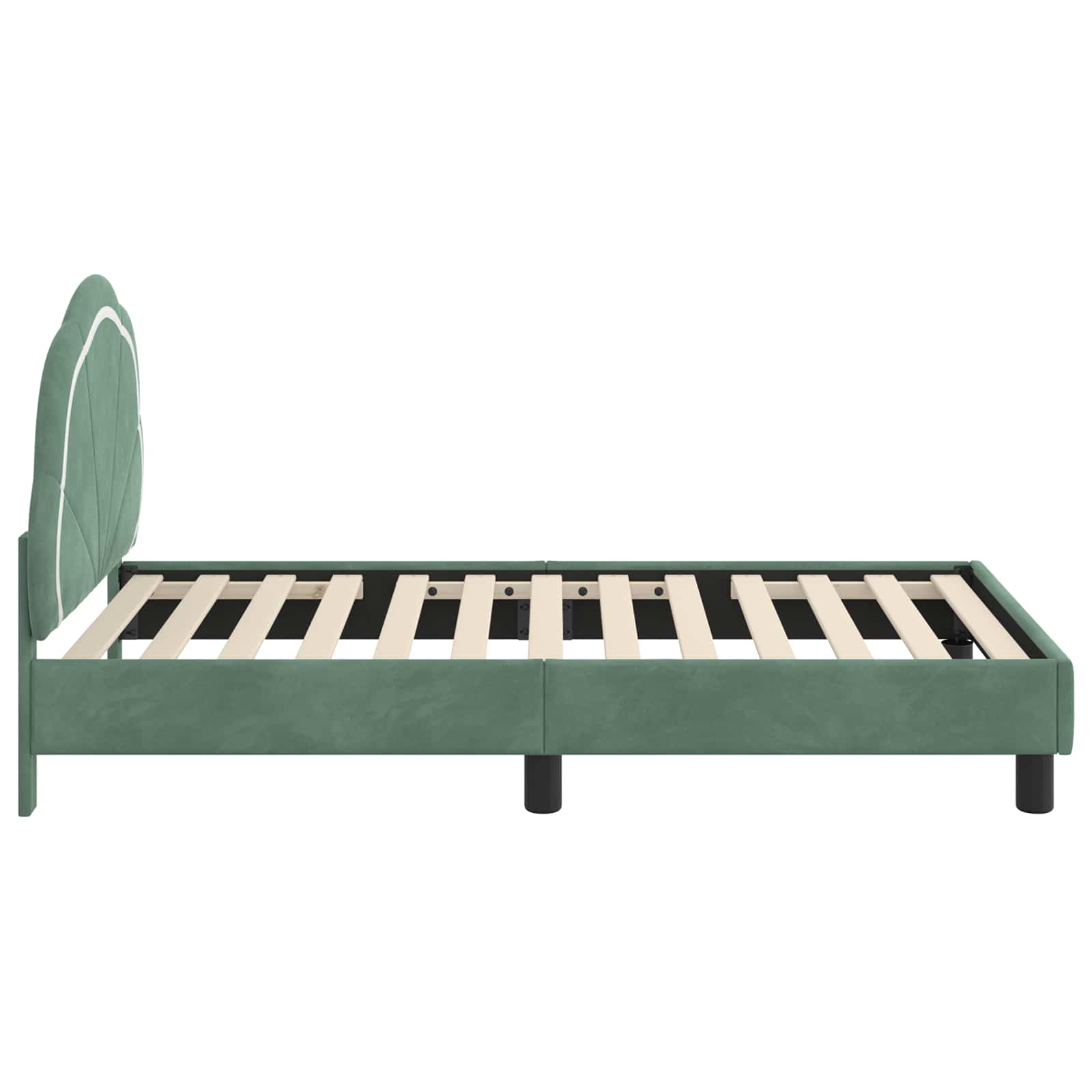 Bedframe voor kinderen met hoofdbord Zeegroen 80 x 160 cm is nu te koop bij PeponiXL, paradijselijk wonen!