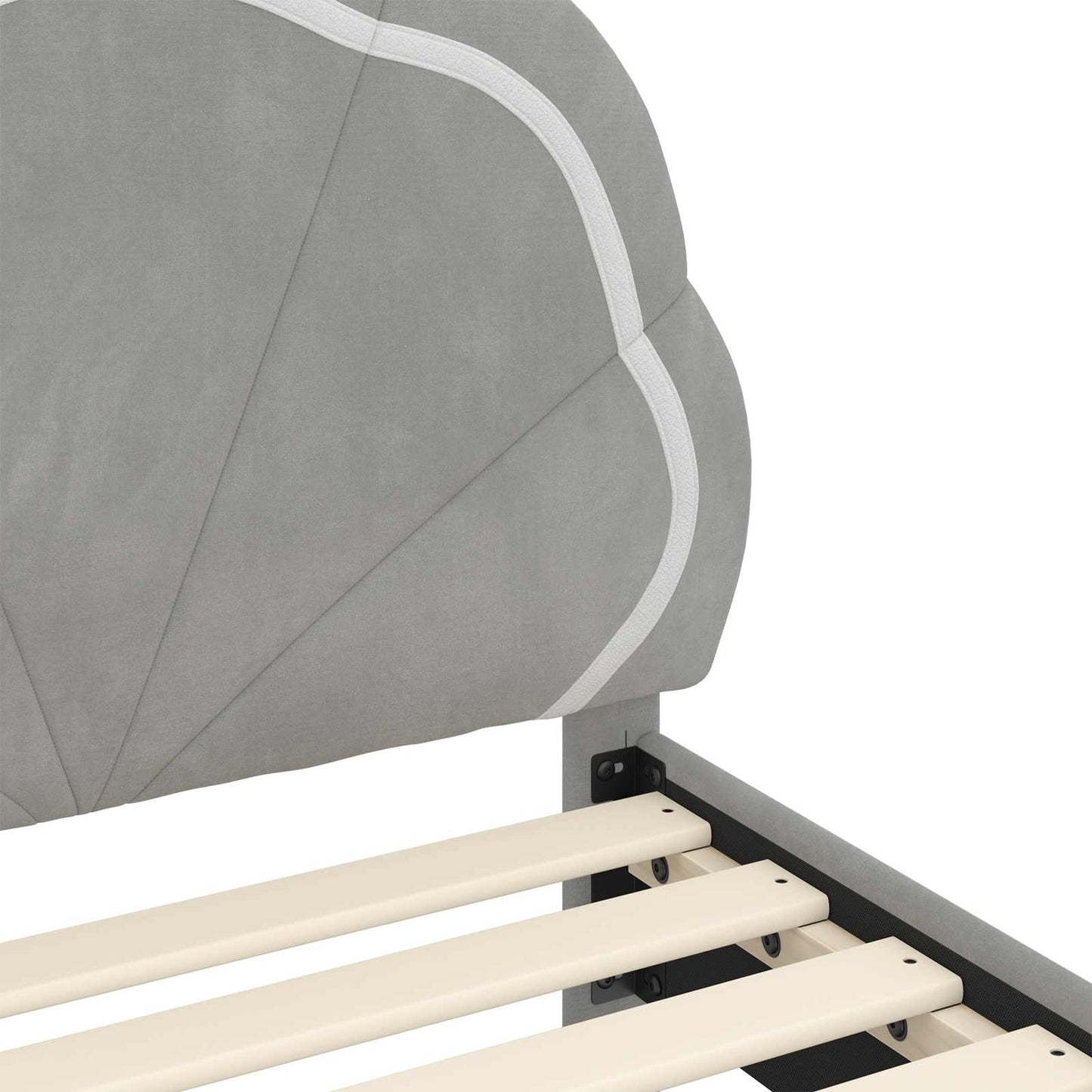 Bedframe voor kinderen met hoofdbord Lichtgrijs 80 x 200 cm is nu te koop bij PeponiXL, paradijselijk wonen!
