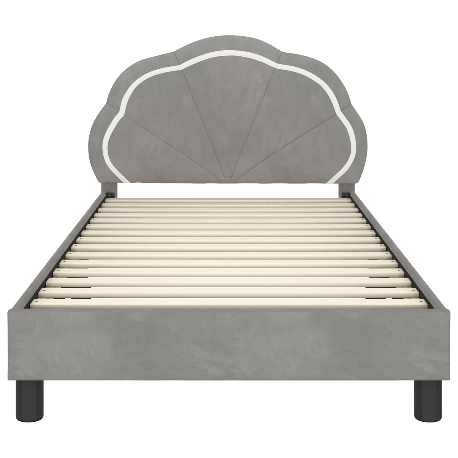 Bedframe voor kinderen met hoofdbord Lichtgrijs 80 x 200 cm is nu te koop bij PeponiXL, paradijselijk wonen!