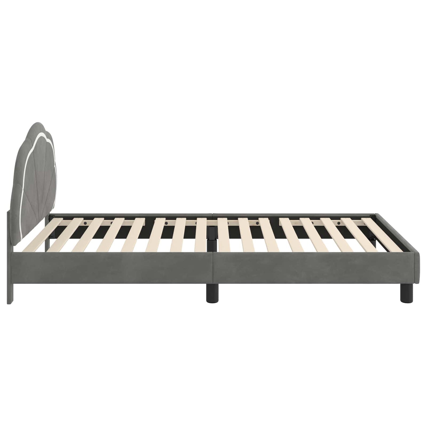 Bedframe voor kinderen met hoofdbord Donkergrijs 80 x 200 cm is nu te koop bij PeponiXL, paradijselijk wonen!