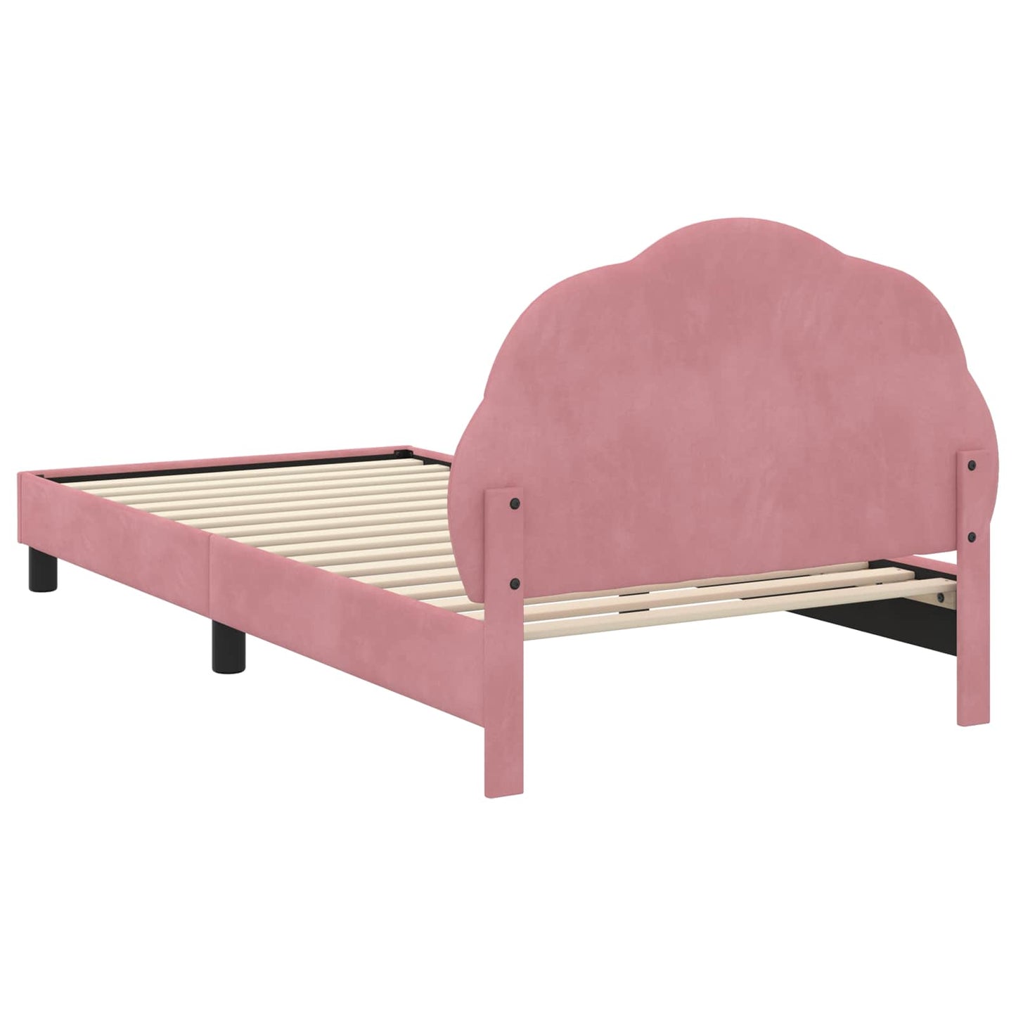 Bedframe voor kinderen met hoofdbord Roze 80 x 200 cm Fluweel is nu te koop bij PeponiXL, paradijselijk wonen!