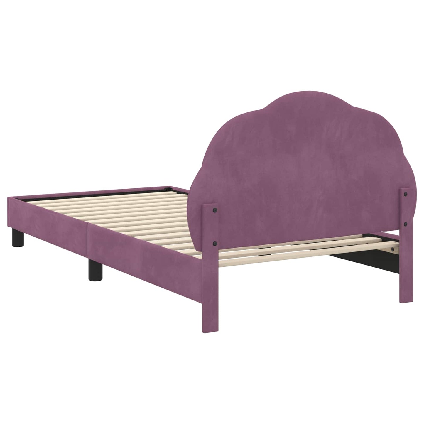 Bedframe voor kinderen met hoofdbord Paars 80 x 200 cm Fluweel is nu te koop bij PeponiXL, paradijselijk wonen!