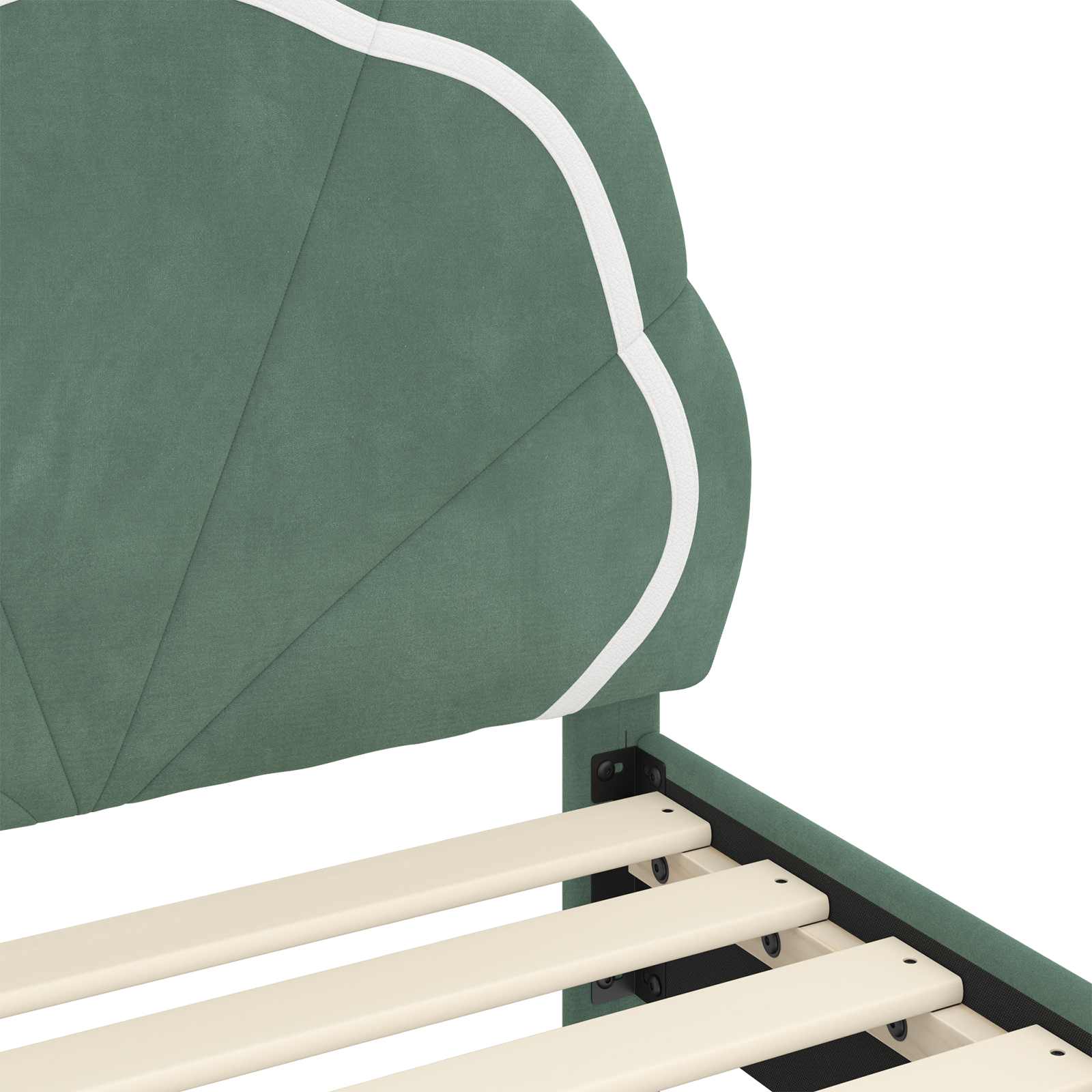 Bedframe voor kinderen met hoofdbord Zeegroen 80 x 200 cm is nu te koop bij PeponiXL, paradijselijk wonen!