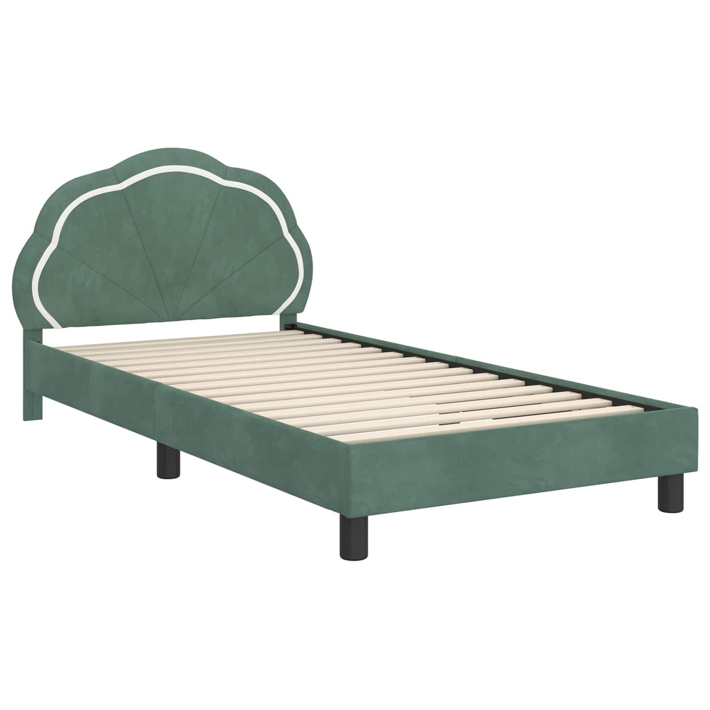 Bedframe voor kinderen met hoofdbord Zeegroen 80 x 200 cm is nu te koop bij PeponiXL, paradijselijk wonen!