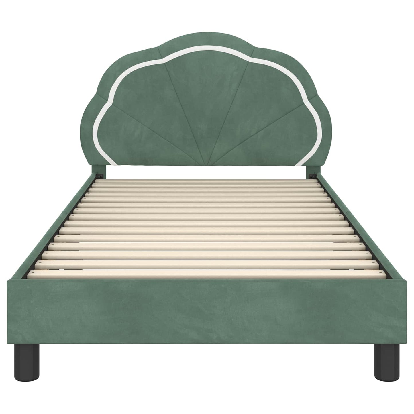 Bedframe voor kinderen met hoofdbord Zeegroen 80 x 200 cm is nu te koop bij PeponiXL, paradijselijk wonen!