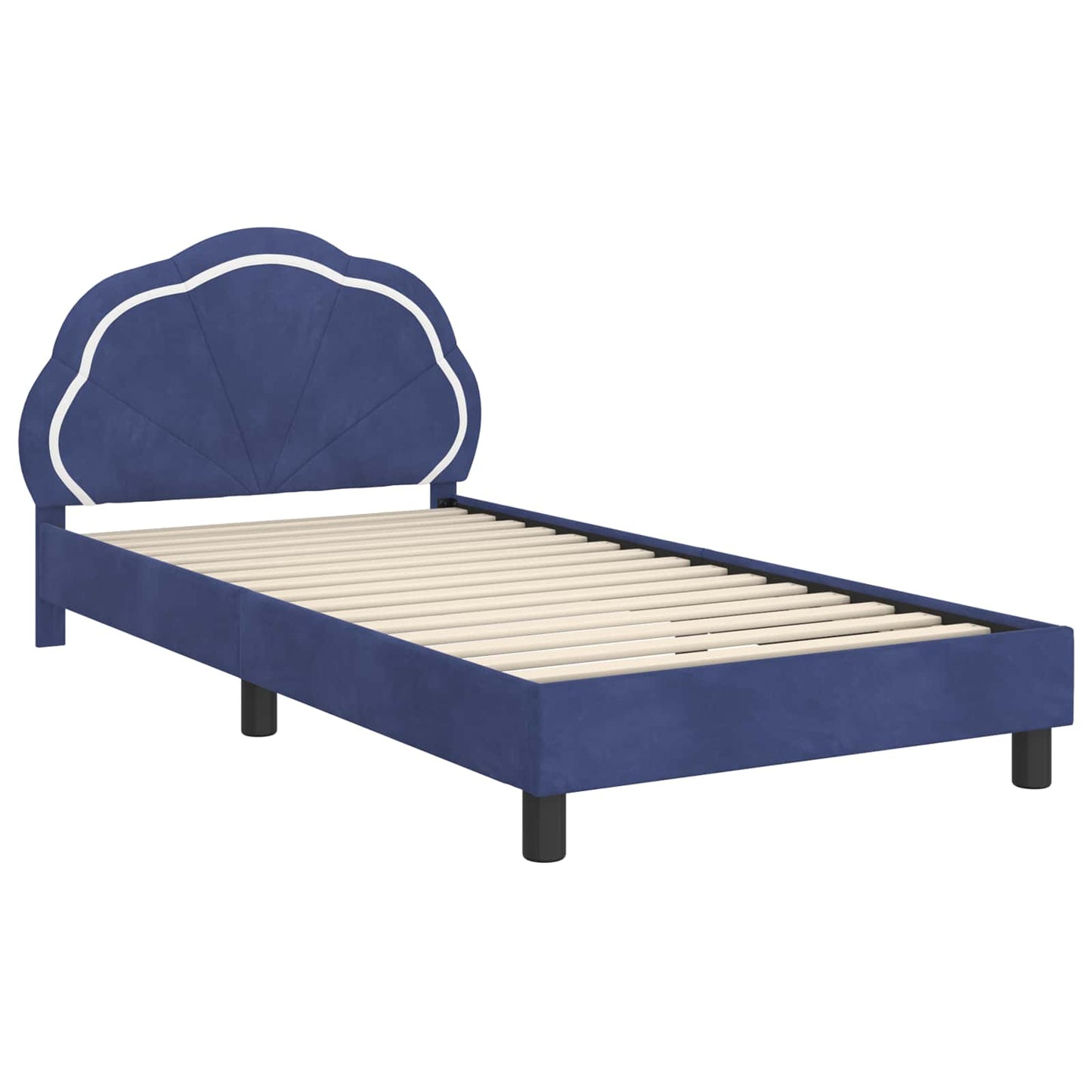 Bedframe voor kinderen met hoofdbord Politieblauw 80 x 200 cm is nu te koop bij PeponiXL, paradijselijk wonen!