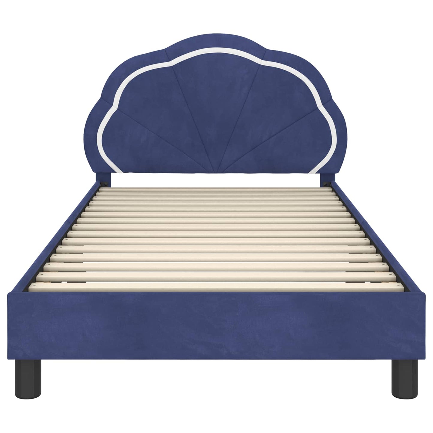 Bedframe voor kinderen met hoofdbord Politieblauw 80 x 200 cm is nu te koop bij PeponiXL, paradijselijk wonen!