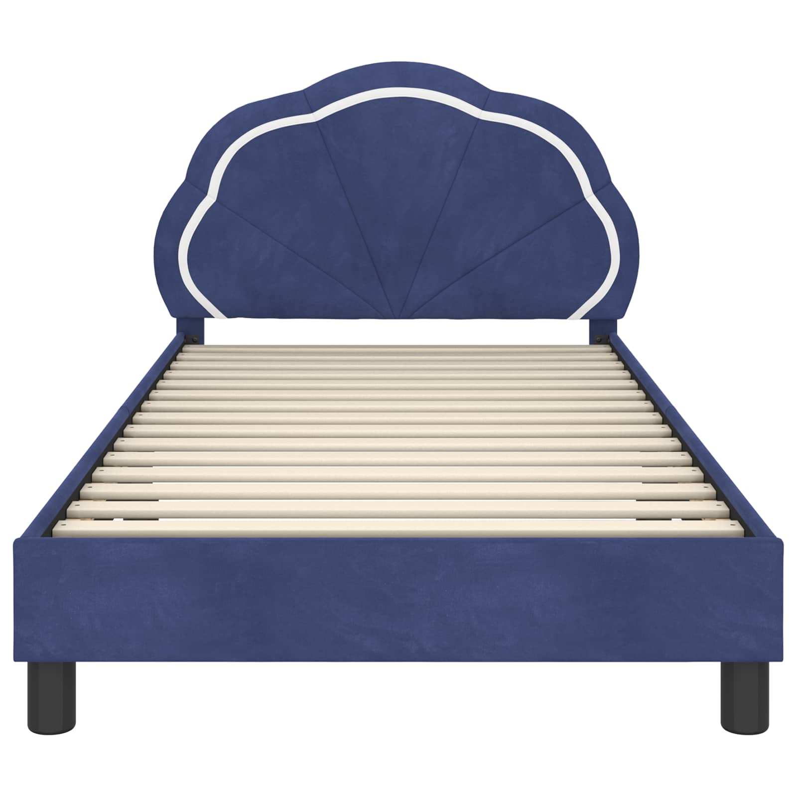 Bedframe voor kinderen met hoofdbord Politieblauw 80 x 200 cm is nu te koop bij PeponiXL, paradijselijk wonen!