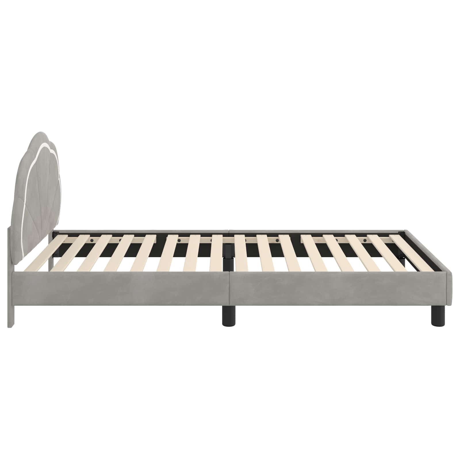 Bedframe voor kinderen met hoofdbord Lichtgrijs 90 x 190 cm is nu te koop bij PeponiXL, paradijselijk wonen!