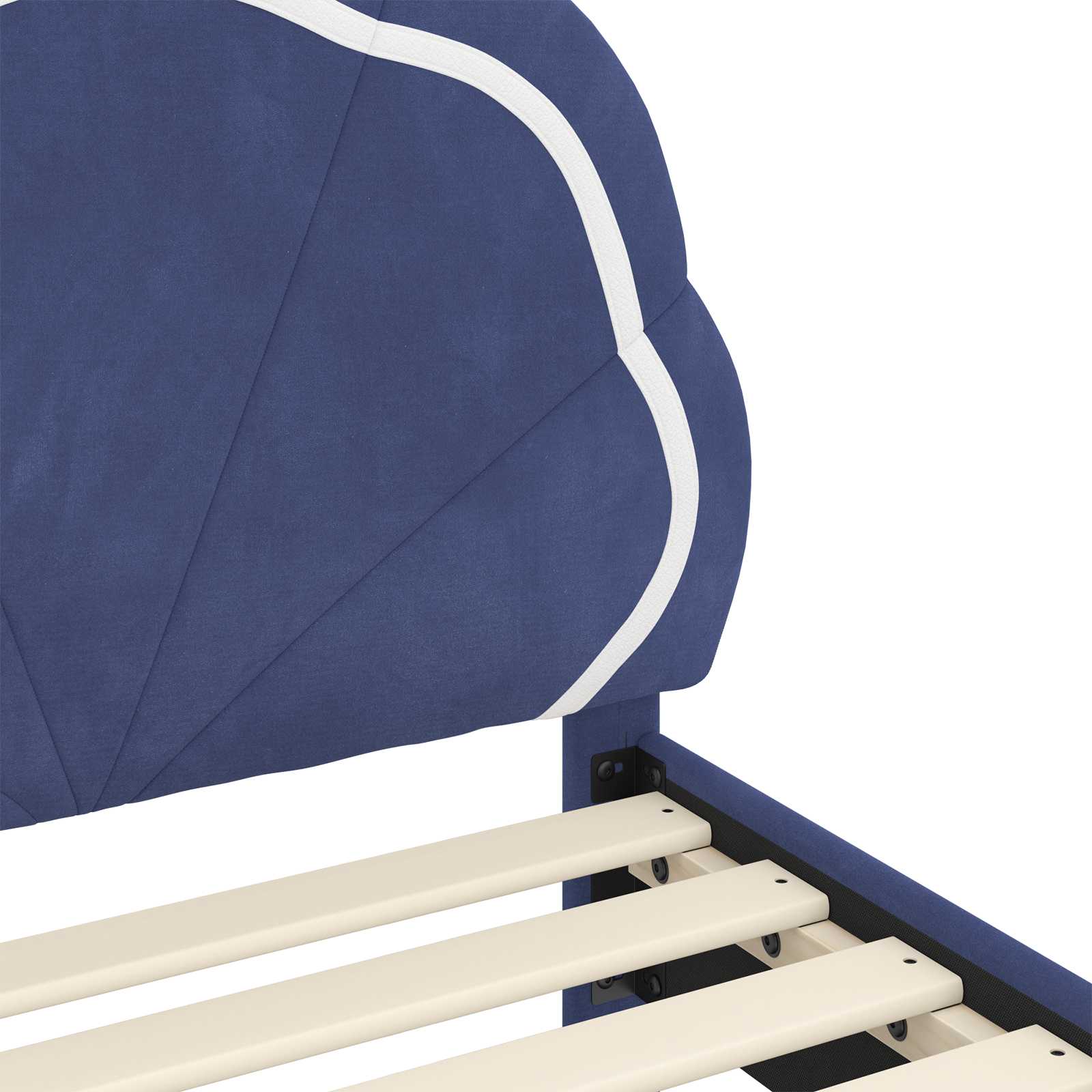 Bedframe voor kinderen met hoofdbord Politieblauw 90 x 190 cm is nu te koop bij PeponiXL, paradijselijk wonen!