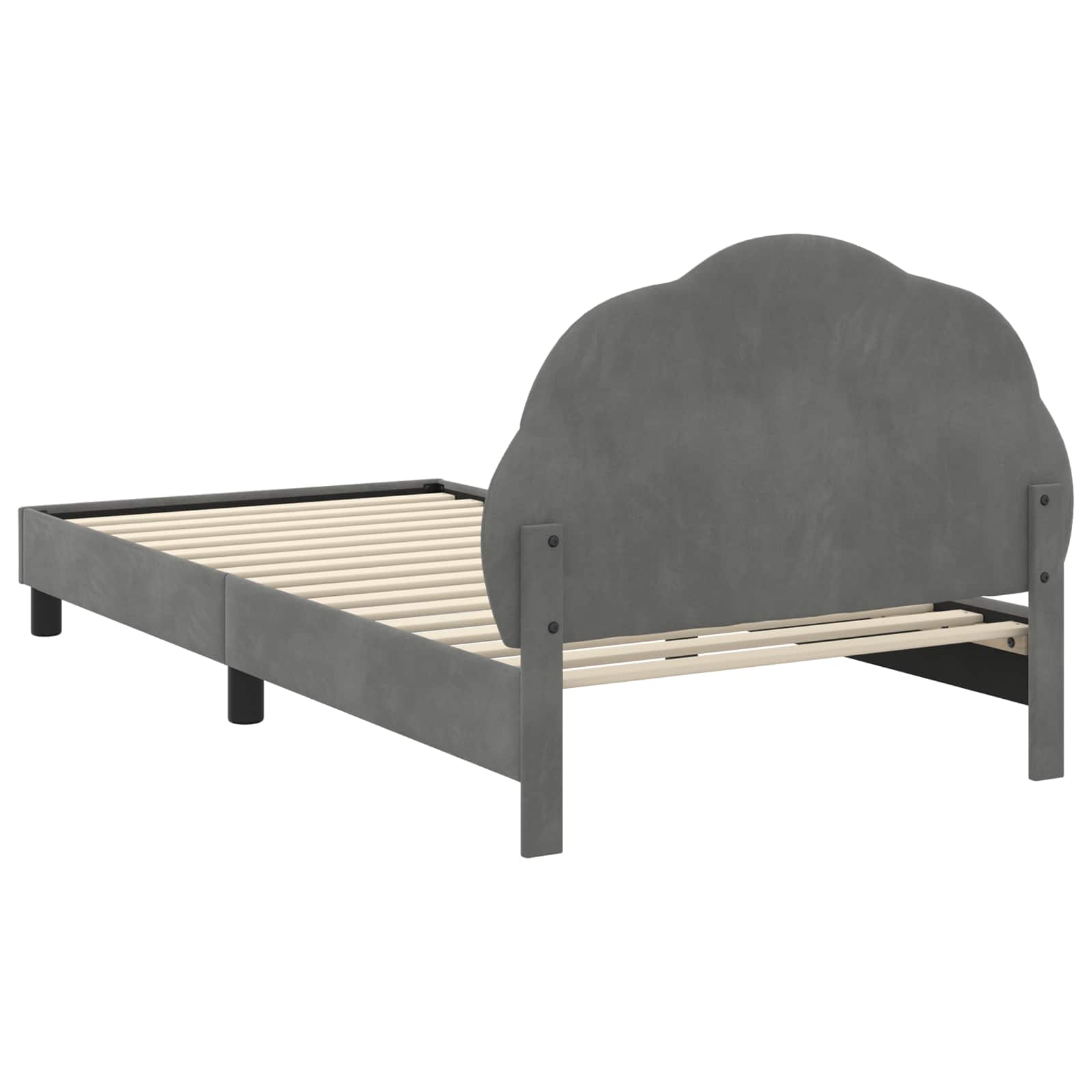 Bedframe voor kinderen met hoofdbord Donkergrijs 90 x 200 cm is nu te koop bij PeponiXL, paradijselijk wonen!