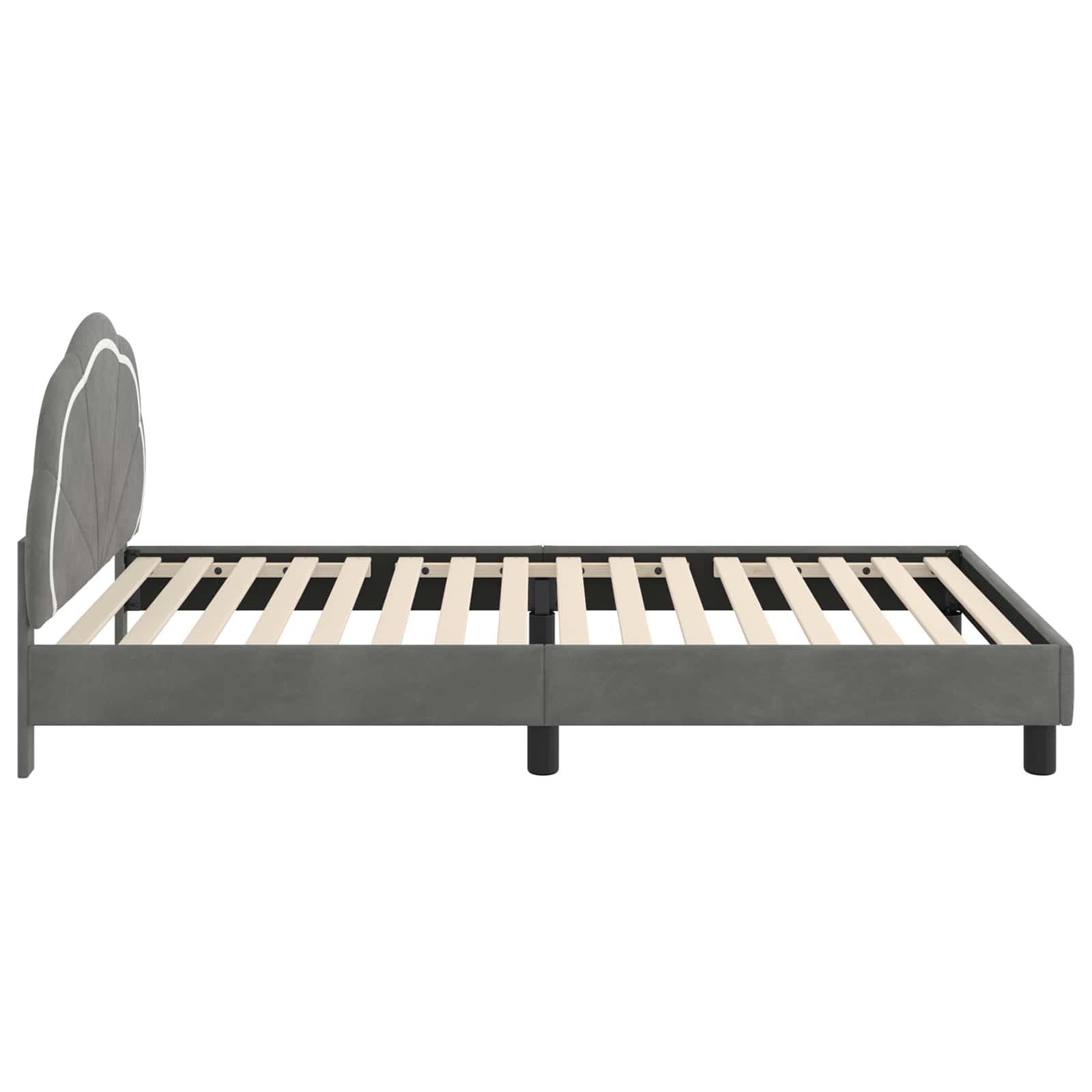 Bedframe voor kinderen met hoofdbord Donkergrijs 90 x 200 cm is nu te koop bij PeponiXL, paradijselijk wonen!