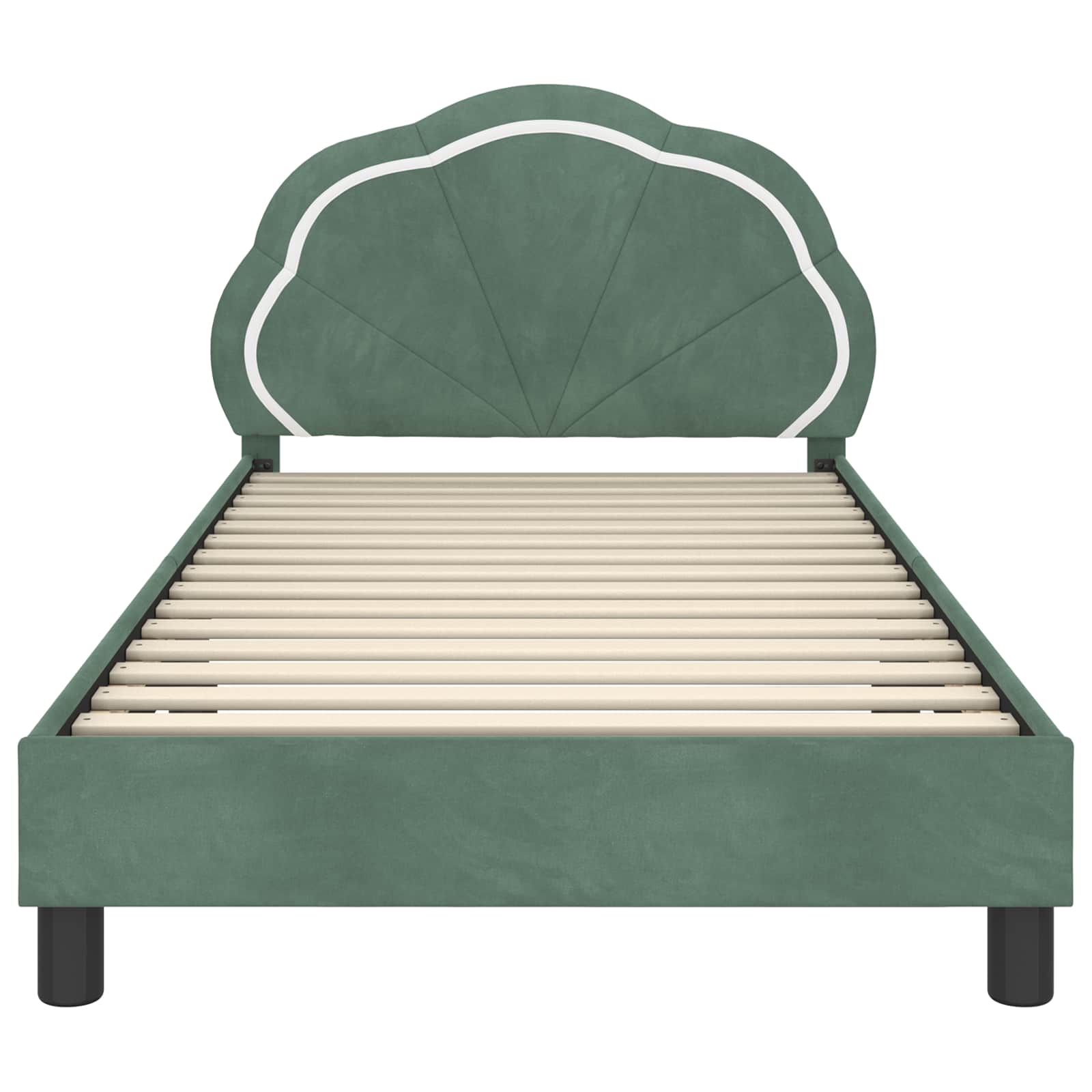 Bedframe voor kinderen met hoofdbord Zeegroen 90 x 200 cm is nu te koop bij PeponiXL, paradijselijk wonen!