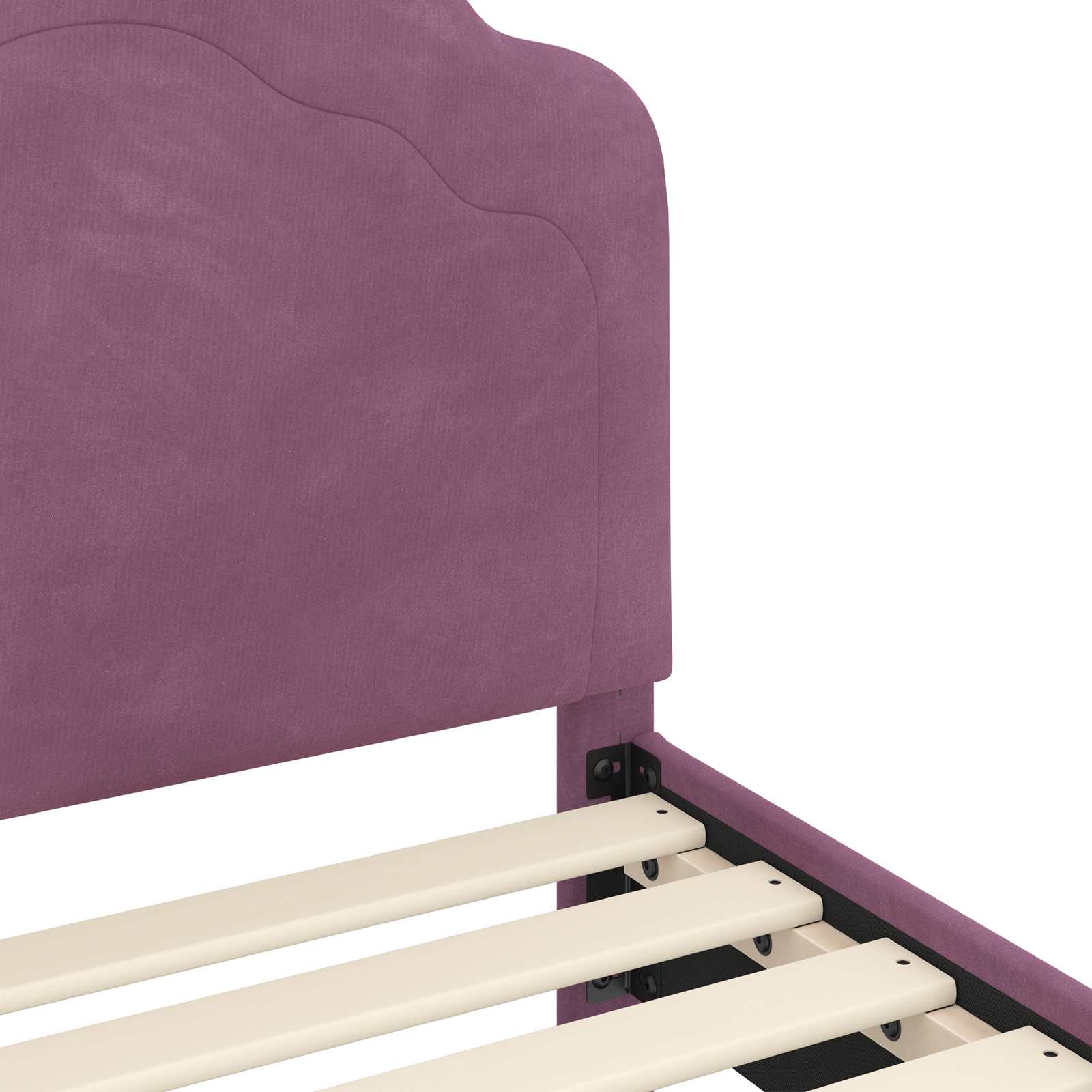Peuterbedframe met hoofdbord Paars 70 x 140 cm Fluweel is nu te koop bij PeponiXL, paradijselijk wonen!