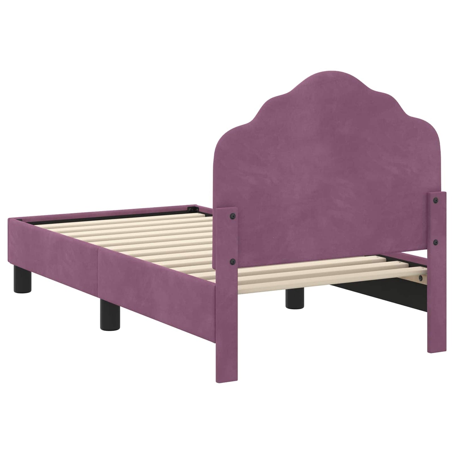 Peuterbedframe met hoofdbord Paars 70 x 140 cm Fluweel is nu te koop bij PeponiXL, paradijselijk wonen!