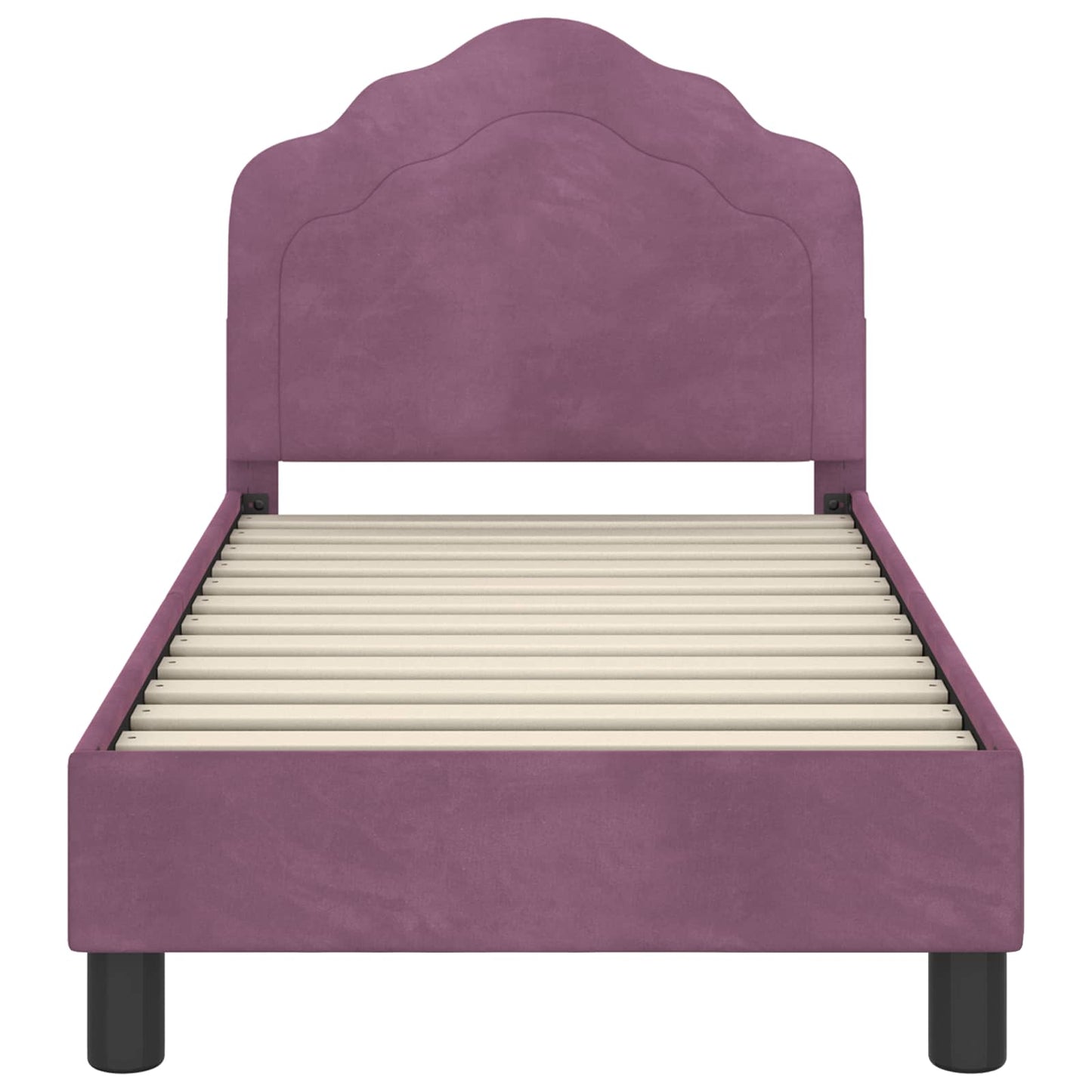 Peuterbedframe met hoofdbord Paars 70 x 140 cm Fluweel is nu te koop bij PeponiXL, paradijselijk wonen!