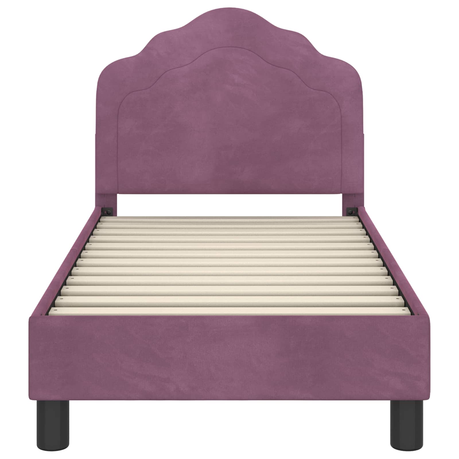 Peuterbedframe met hoofdbord Paars 70 x 140 cm Fluweel is nu te koop bij PeponiXL, paradijselijk wonen!