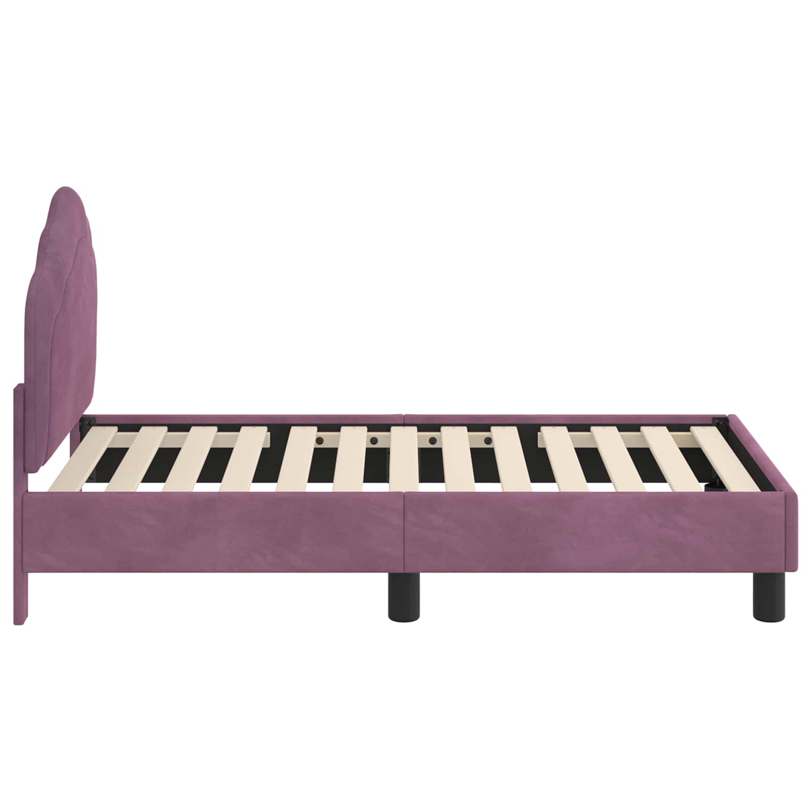 Peuterbedframe met hoofdbord Paars 70 x 140 cm Fluweel is nu te koop bij PeponiXL, paradijselijk wonen!
