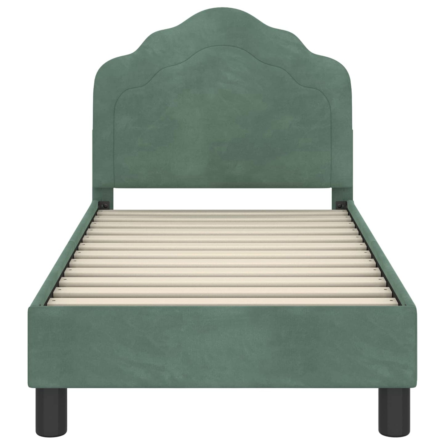 Peuterbedframe met hoofdbord Zeegroen 70 x 140 cm Fluweel is nu te koop bij PeponiXL, paradijselijk wonen!