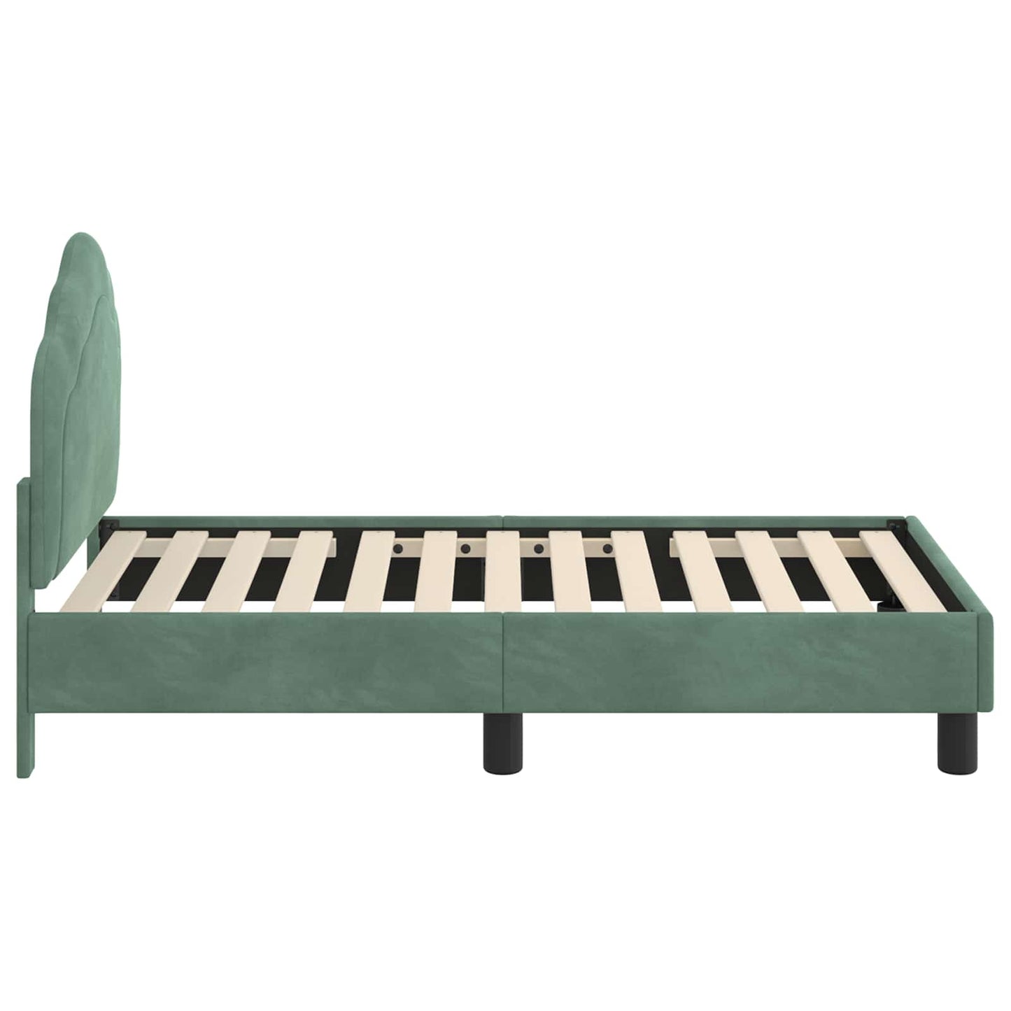 Peuterbedframe met hoofdbord Zeegroen 70 x 140 cm Fluweel is nu te koop bij PeponiXL, paradijselijk wonen!