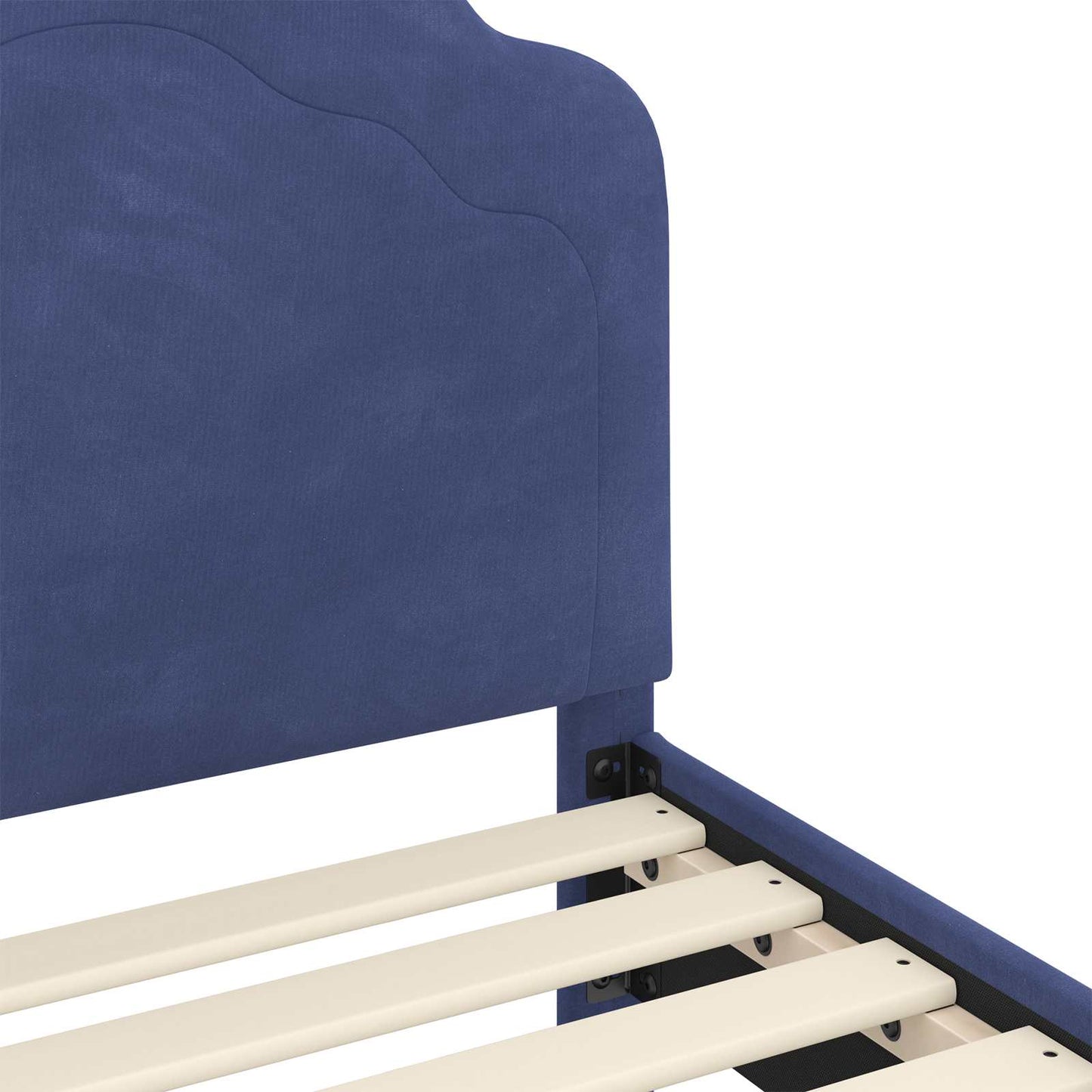 Peuterbedframe met hoofdbord Politieblauw 70 x 140 cm Fluweel is nu te koop bij PeponiXL, paradijselijk wonen!