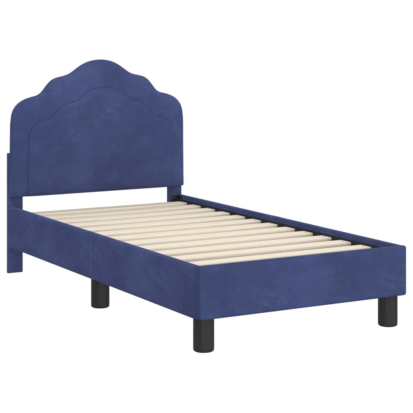 Peuterbedframe met hoofdbord Politieblauw 70 x 140 cm Fluweel is nu te koop bij PeponiXL, paradijselijk wonen!