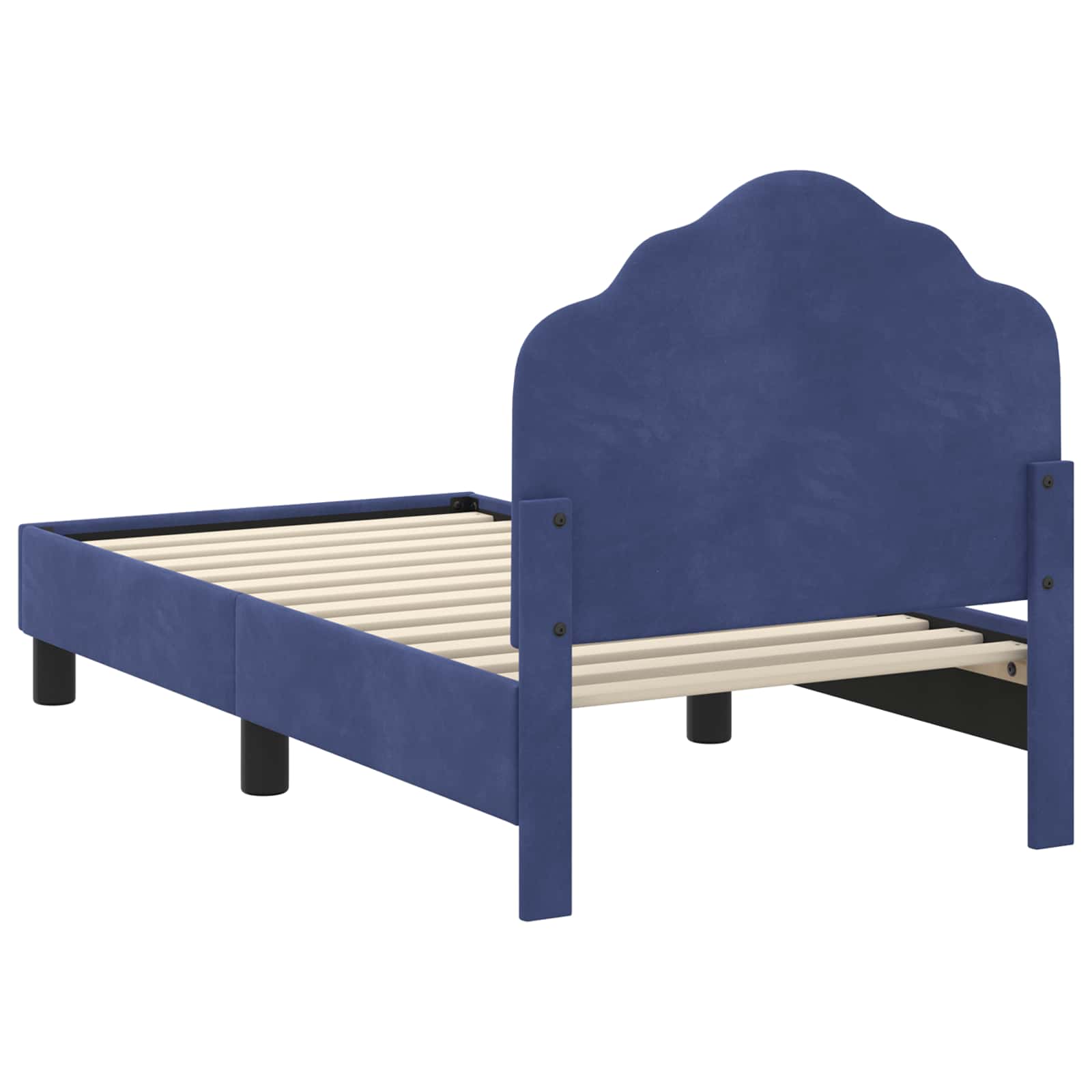 Peuterbedframe met hoofdbord Politieblauw 70 x 140 cm Fluweel is nu te koop bij PeponiXL, paradijselijk wonen!