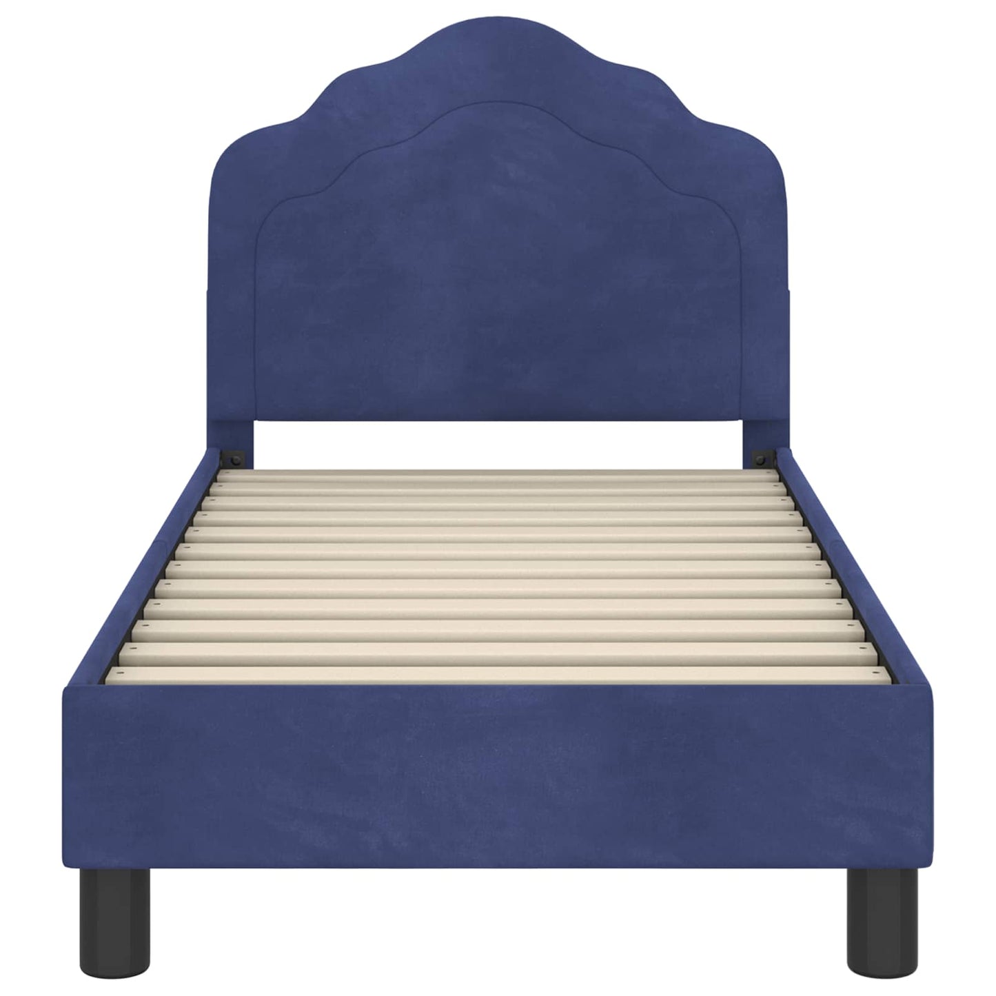 Peuterbedframe met hoofdbord Politieblauw 70 x 140 cm Fluweel is nu te koop bij PeponiXL, paradijselijk wonen!