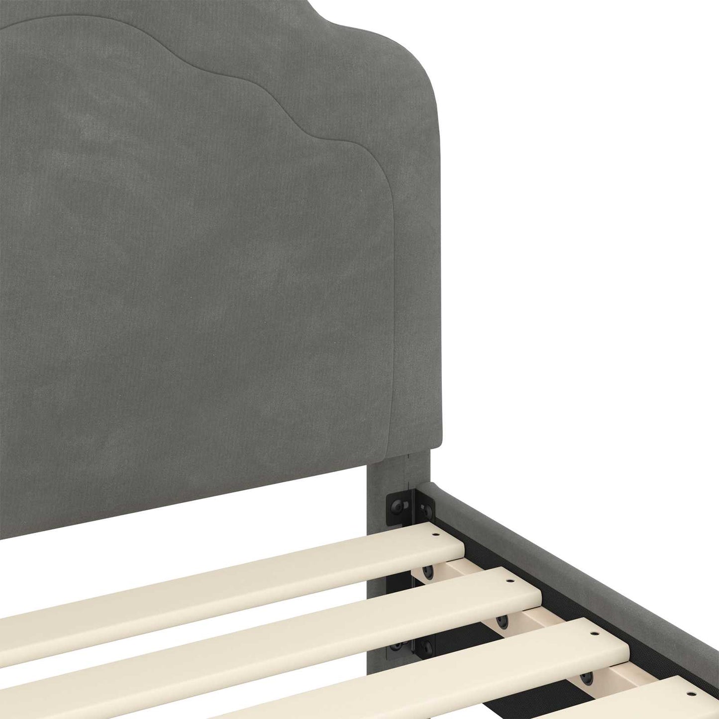 Bedframe voor kinderen met hoofdbord Donkergrijs 80 x 160 cm is nu te koop bij PeponiXL, paradijselijk wonen!